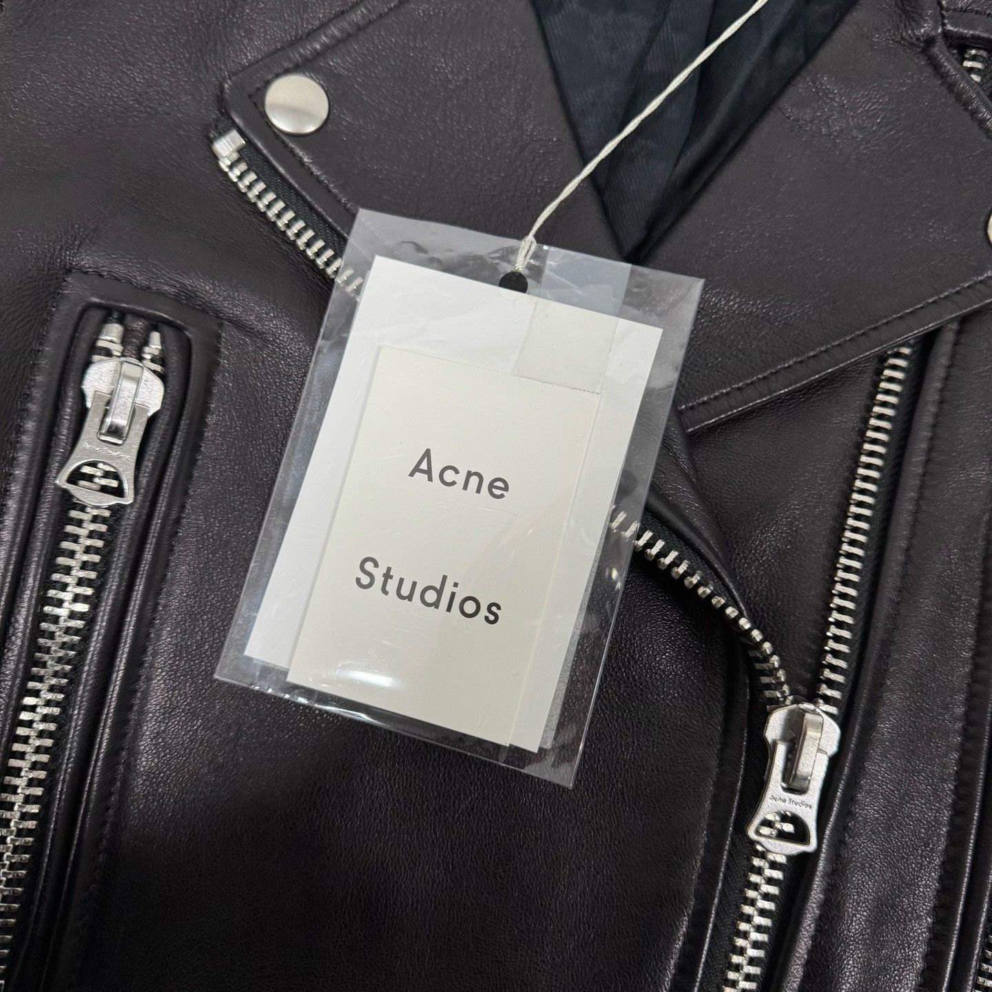 Acne Studios Acne Studios Mock Lamb Leather Biker Jacket 34 Size XS / US 0-2 / IT 36-38 - 5 Thumbnail