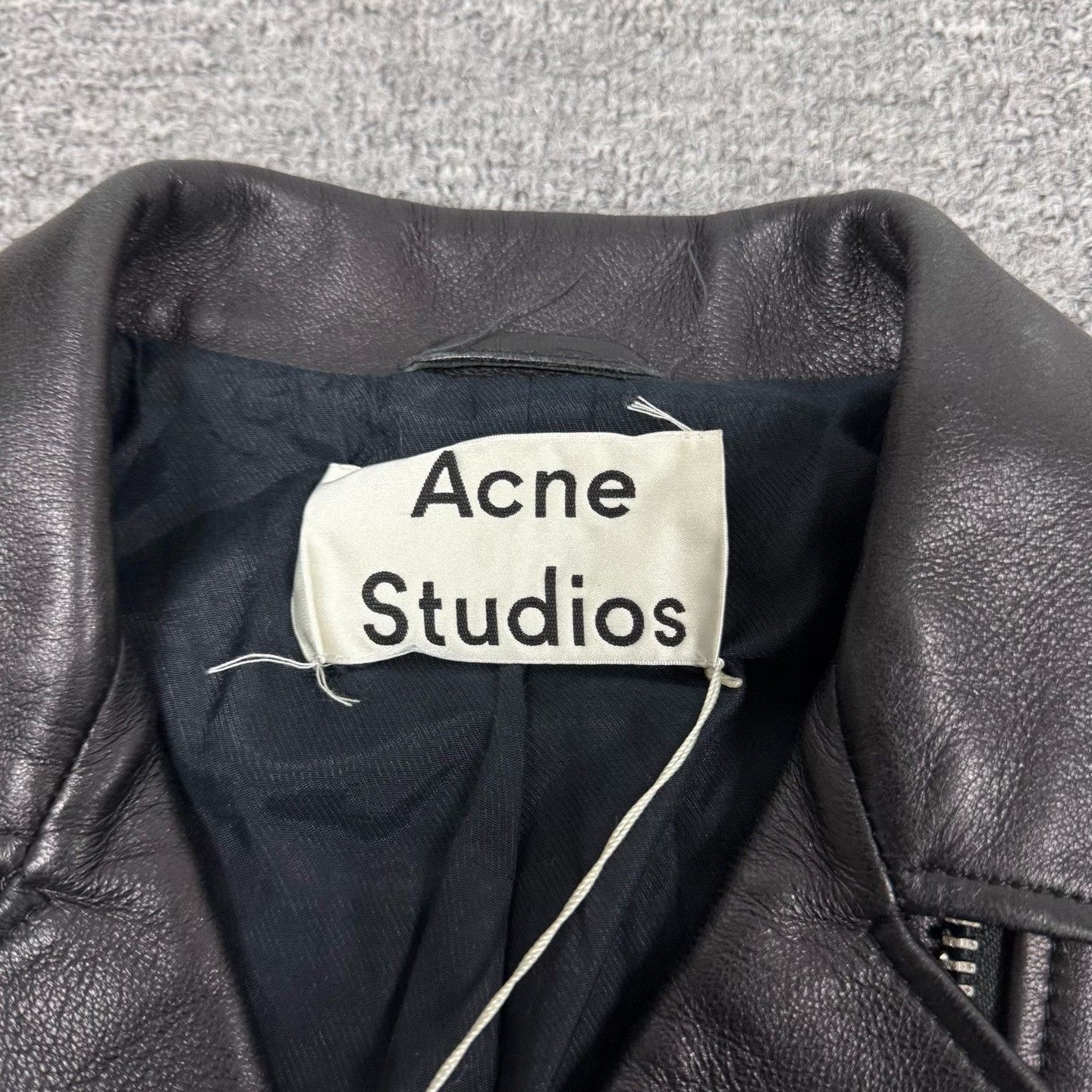 Acne Studios Acne Studios Mock Lamb Leather Biker Jacket 34 Size XS / US 0-2 / IT 36-38 - 6 Thumbnail