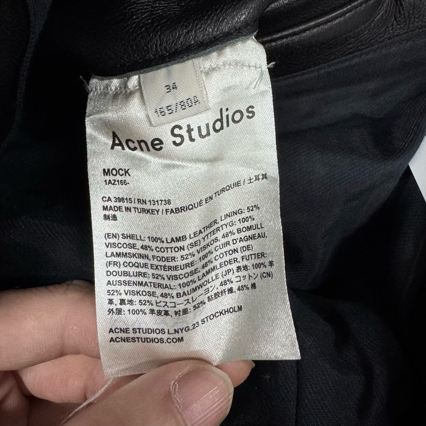 Acne Studios Acne Studios Mock Lamb Leather Biker Jacket 34 Size XS / US 0-2 / IT 36-38 - 7 Thumbnail