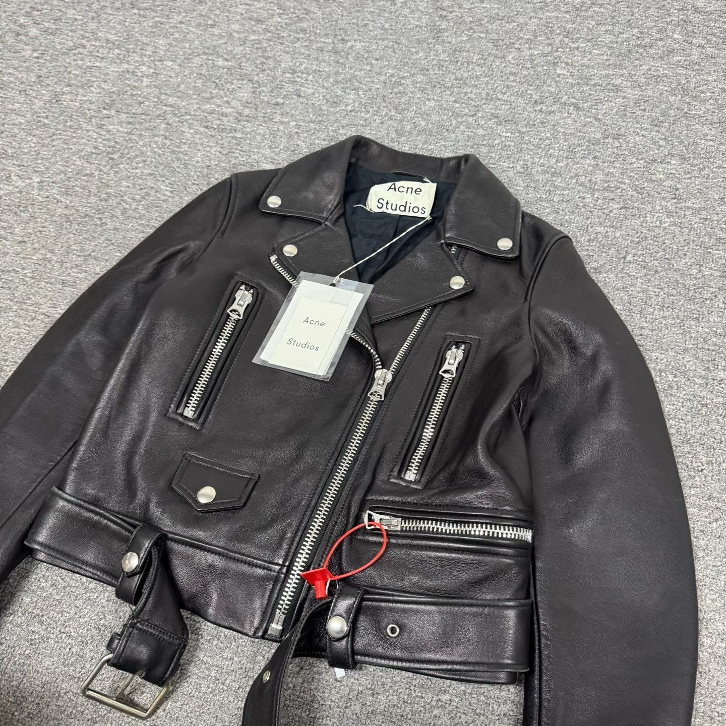 Acne Studios Acne Studios Mock Lamb Leather Biker Jacket 34 Size XS / US 0-2 / IT 36-38 - 4 Thumbnail