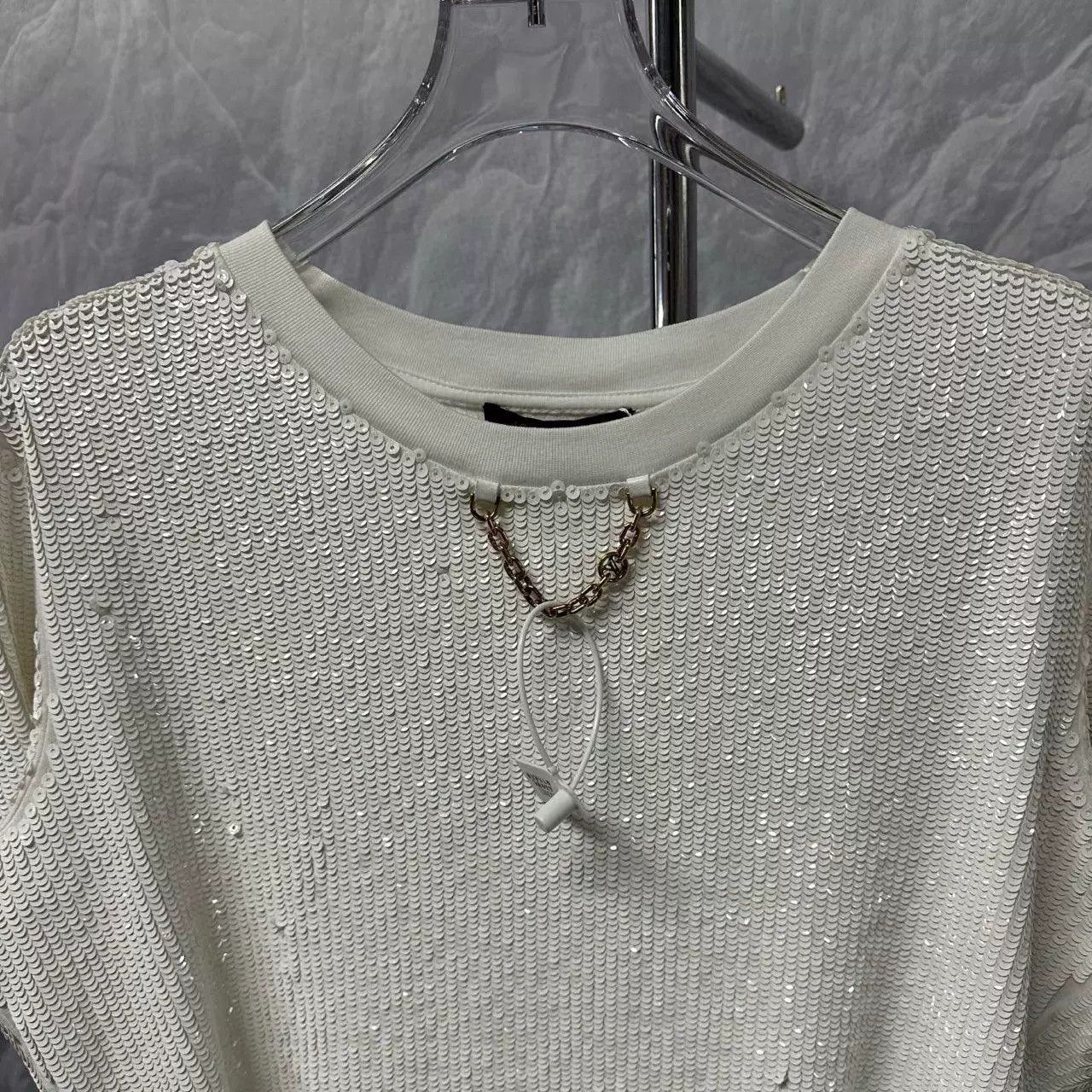 Louis Vuitton Louis Vuitton Sequin Chain Short Sleeve T-Shirt L Size L / US 10 / IT 46 - 2 Thumbnail