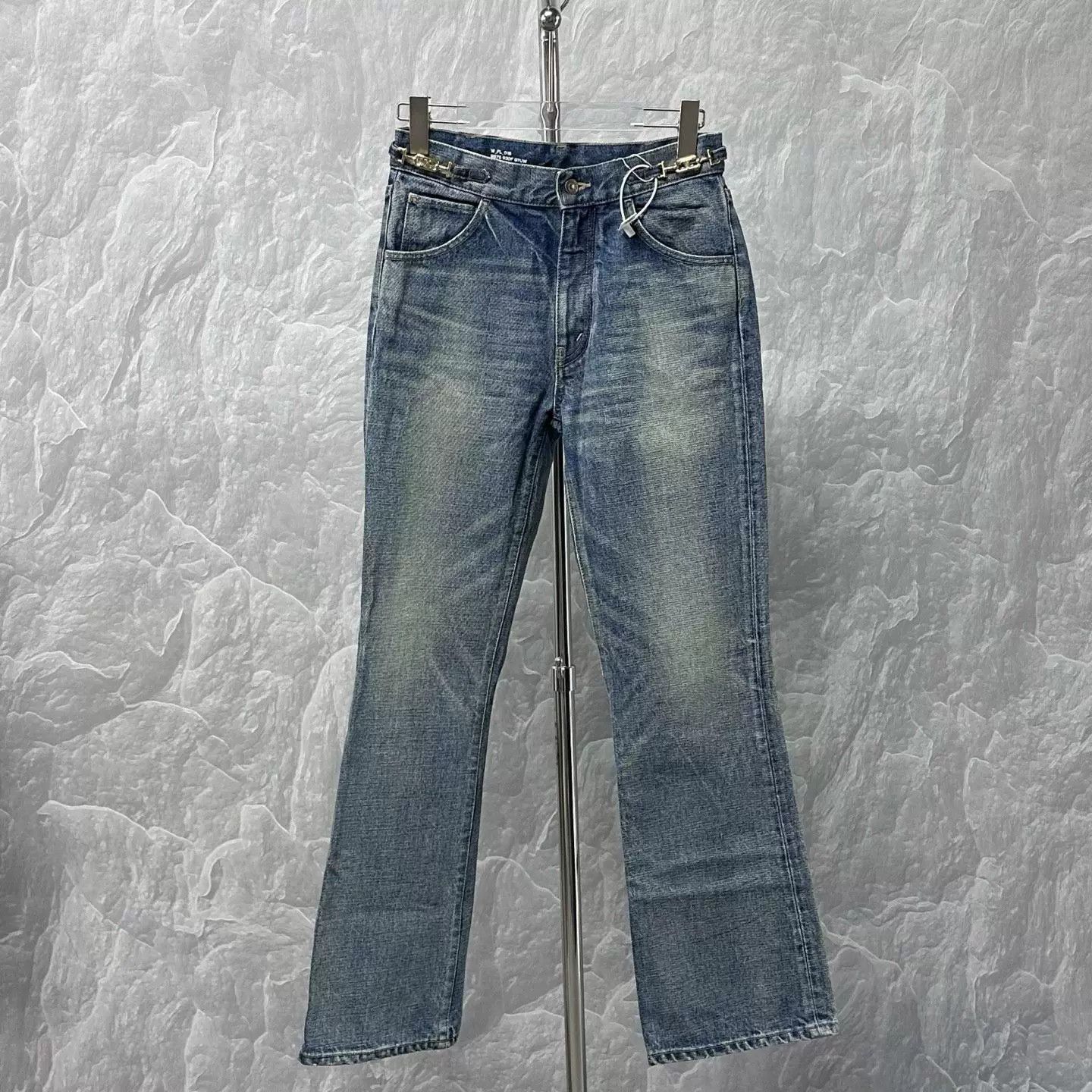 Celine Celine Triomphe Chain Distressed Jeans 27 Size 27" / US 4 / IT 40 - 3 Thumbnail