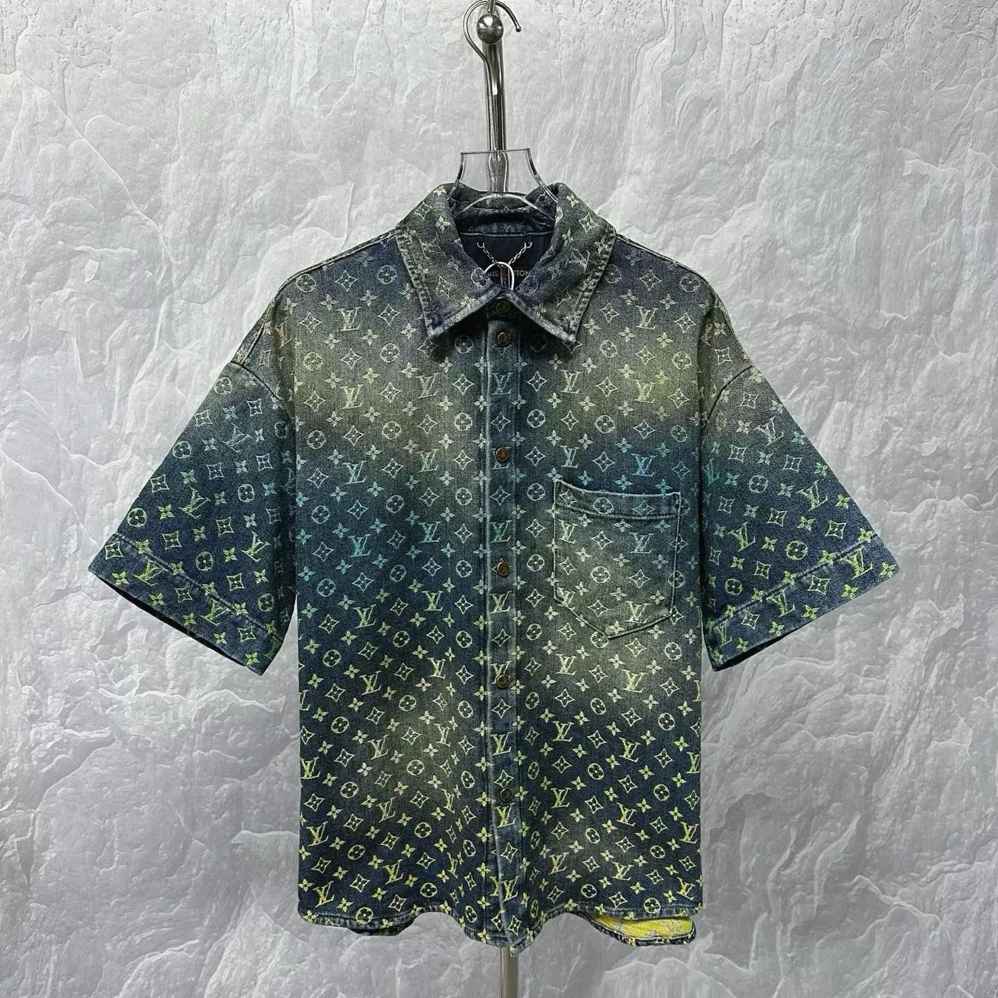 Louis Vuitton Louis Vuitton Rainbow Gradient Denim Shirt XS Size US XS / EU 42 / 0 - 2 Thumbnail