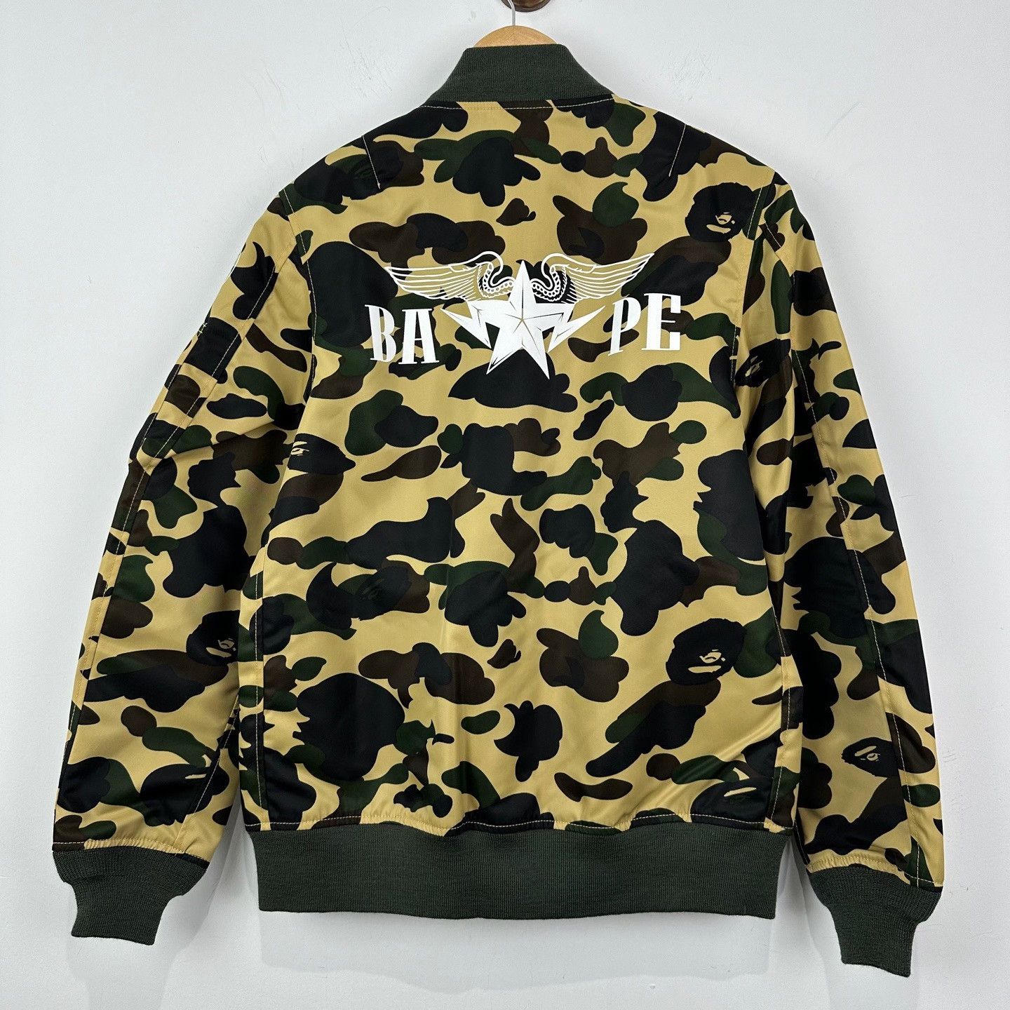Bape Bape Yellow Camo MA-1 Bomber Jacket S Size US S / EU 44-46 / 1 - 3 Thumbnail