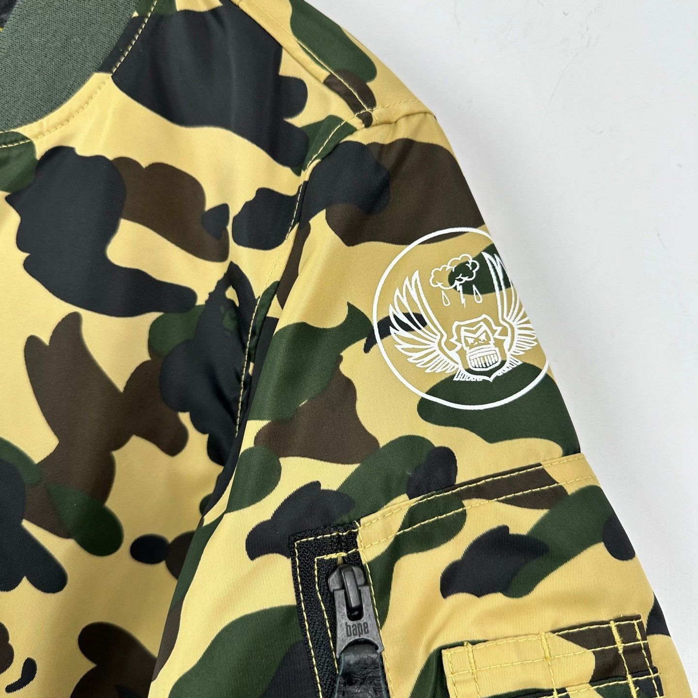 Bape Bape Yellow Camo MA-1 Bomber Jacket S Size US S / EU 44-46 / 1 - 6 Thumbnail