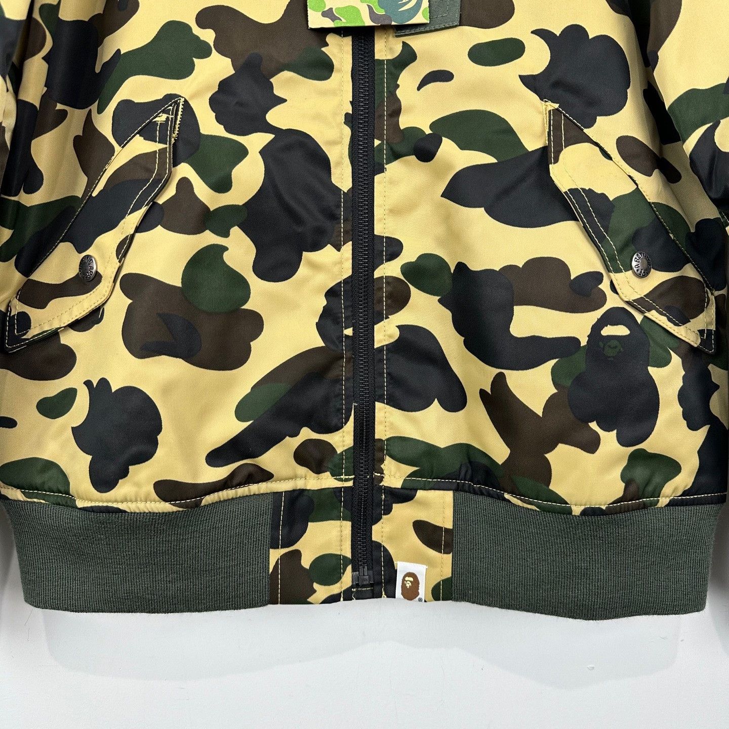 Bape Bape Yellow Camo MA-1 Bomber Jacket S Size US S / EU 44-46 / 1 - 5 Thumbnail