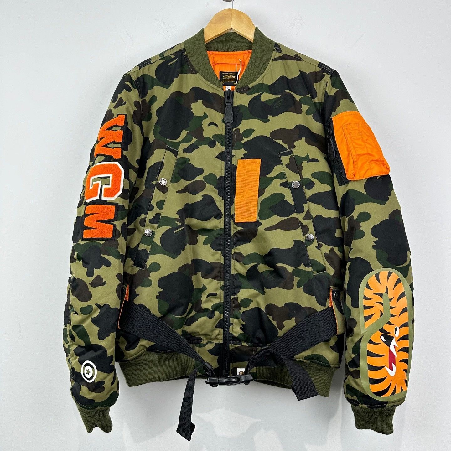 Bape Bape x Porter Camo Shark MA-1 Bomber Jacket Size M Size US M / EU 48-50 / 2 - 2 Thumbnail