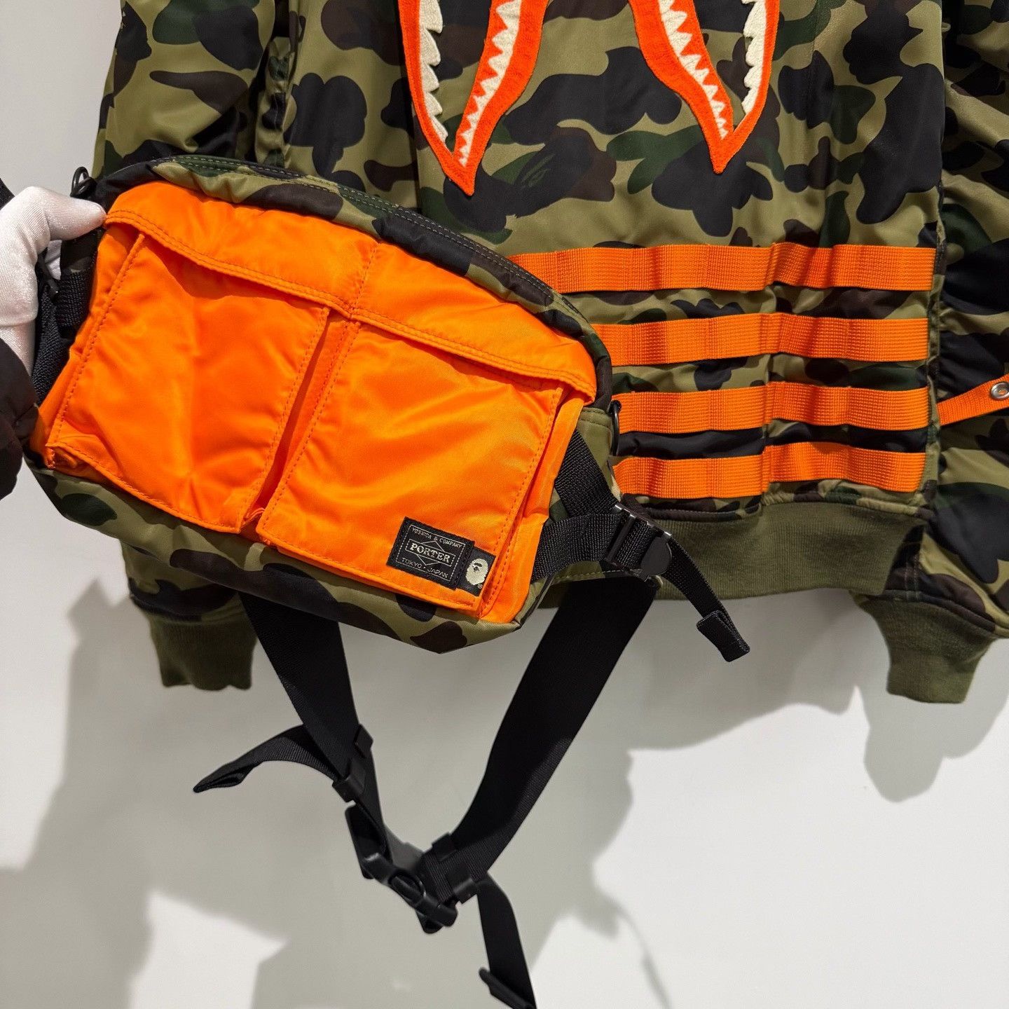 Bape Bape x Porter Camo Shark MA-1 Bomber Jacket Size M Size US M / EU 48-50 / 2 - 8 Thumbnail