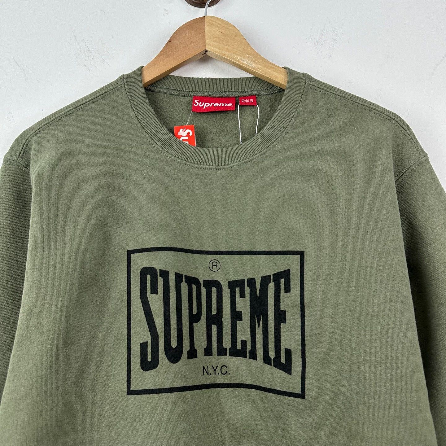 Supreme Supreme Olive Warm Up Crewneck Sweatshirt S Size US S / EU 44-46 / 1 - 5 Thumbnail