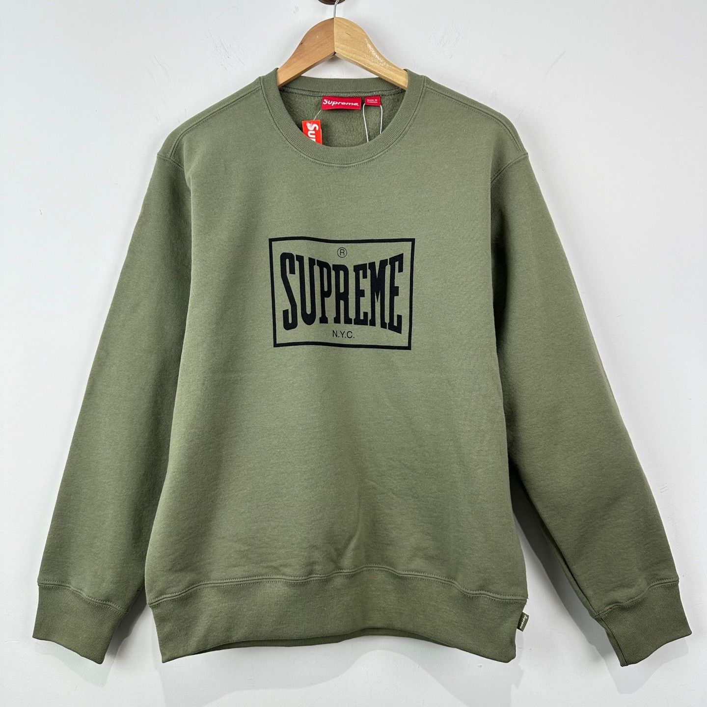 Supreme Supreme Olive Warm Up Crewneck Sweatshirt S Size US S / EU 44-46 / 1 - 2 Thumbnail
