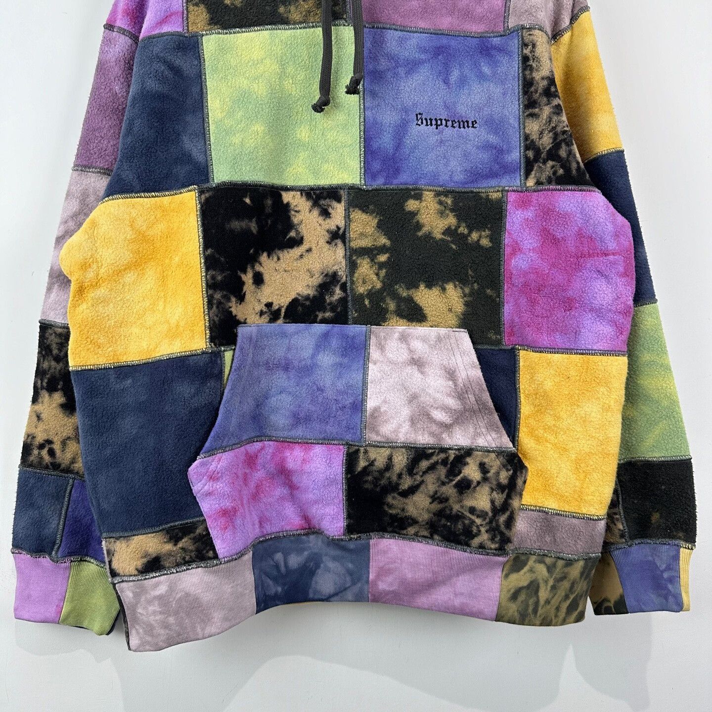 Supreme Supreme Patchwork Tie Dye Hooded Sweatshirt Size M Size US M / EU 48-50 / 2 - 5 Thumbnail
