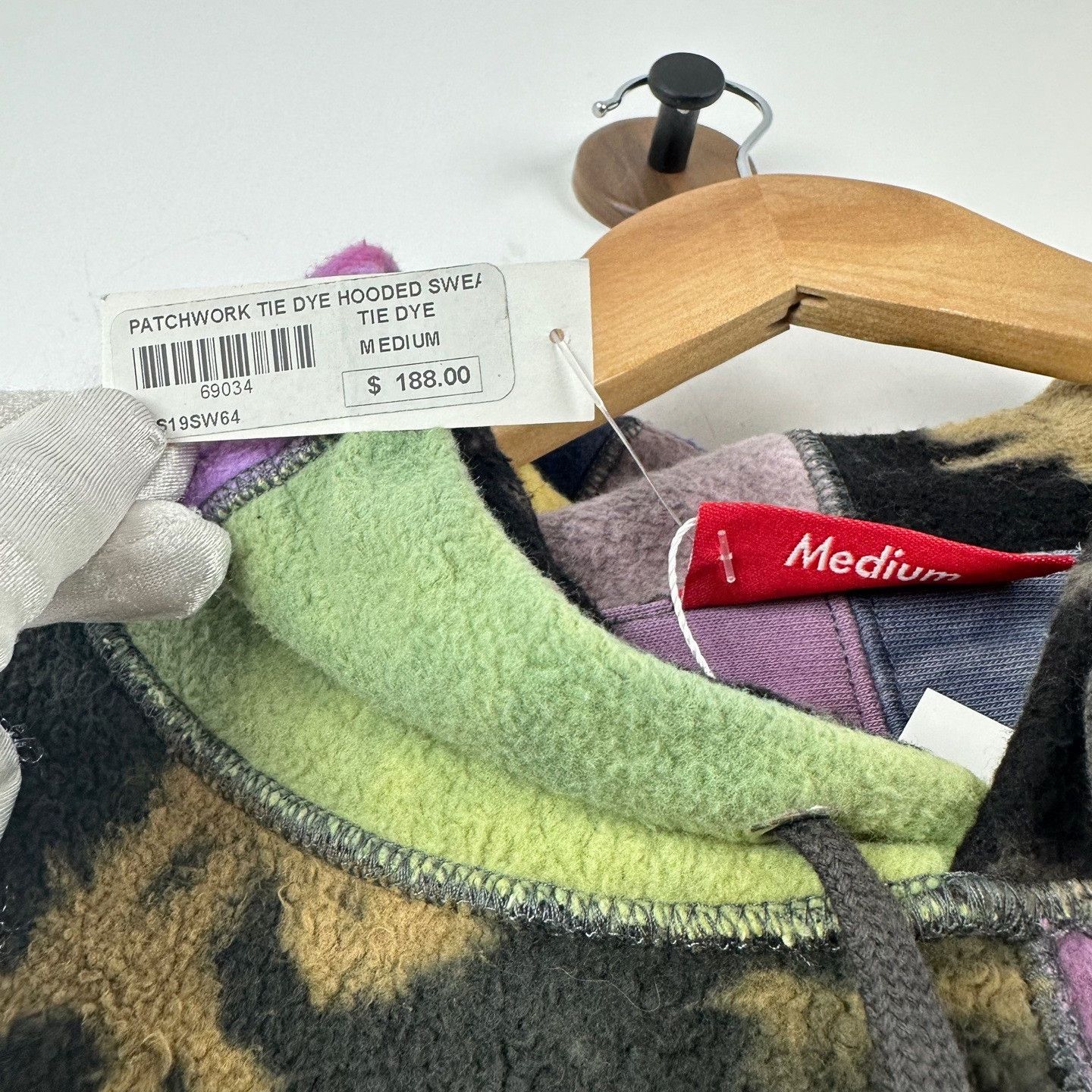 Supreme Supreme Patchwork Tie Dye Hooded Sweatshirt Size M Size US M / EU 48-50 / 2 - 6 Thumbnail