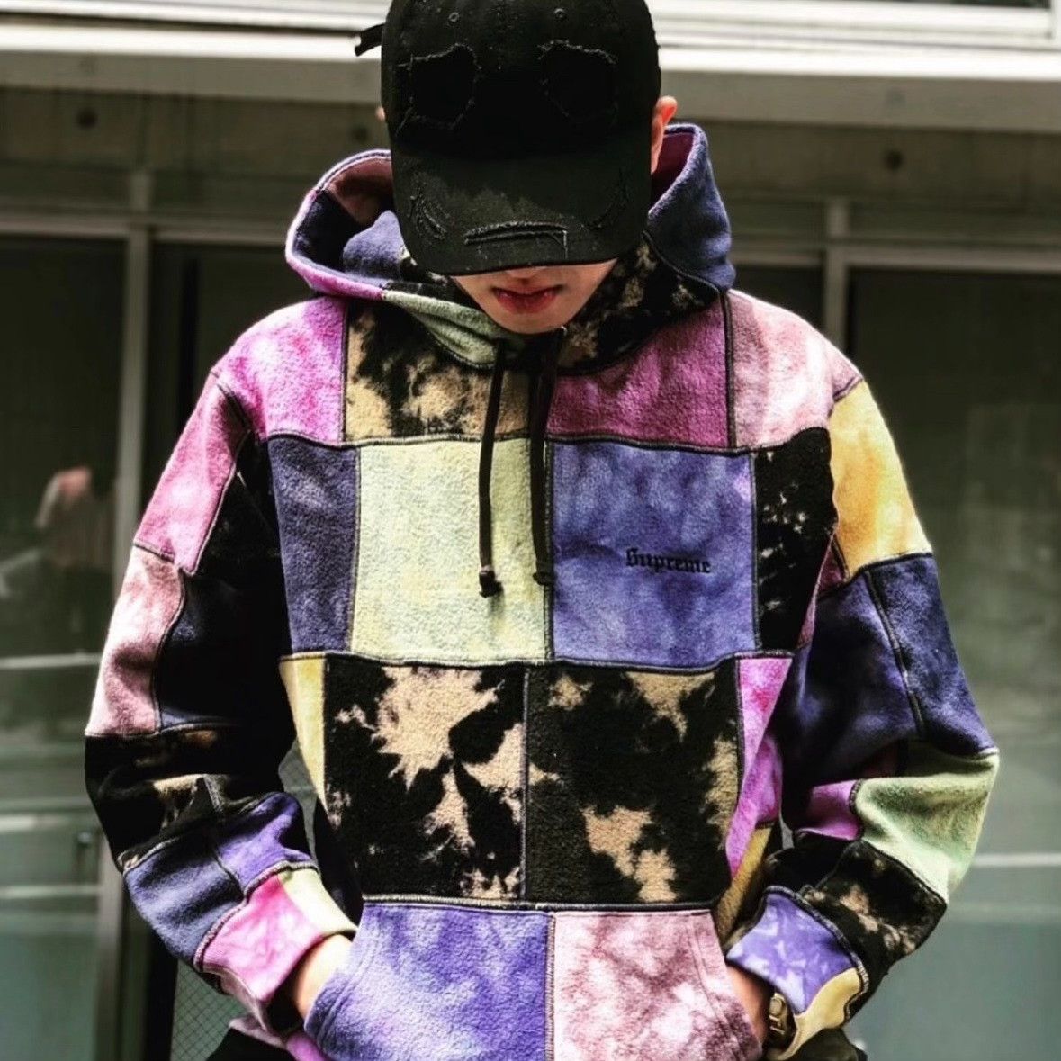 Supreme Supreme Patchwork Tie Dye Hooded Sweatshirt Size M Size US M / EU 48-50 / 2 - 8 Thumbnail