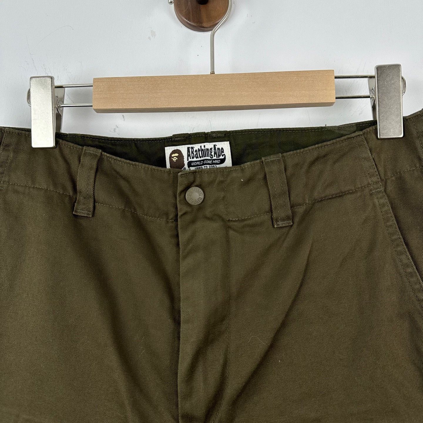 Bape BAPE Olive Knee Patch Zipper Cargo Pants S Size US 30 / EU 46 - 4 Thumbnail