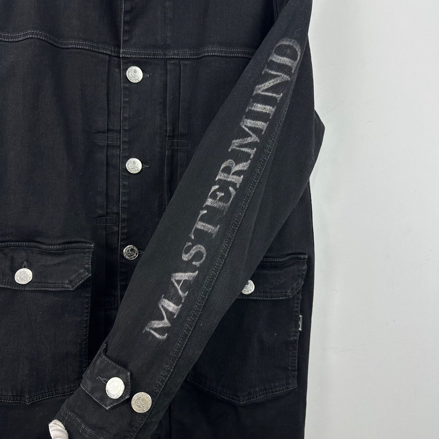 Mastermind World Mastermind World Washed Skull Denim Jacket Size S Size US S / EU 44-46 / 1 - 6 Thumbnail