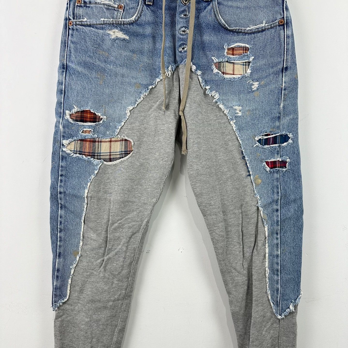 Greg Lauren Greg Lauren Patchwork Denim Hybrid Harem Pants 2 Size US 34 / EU 50 - 5 Thumbnail