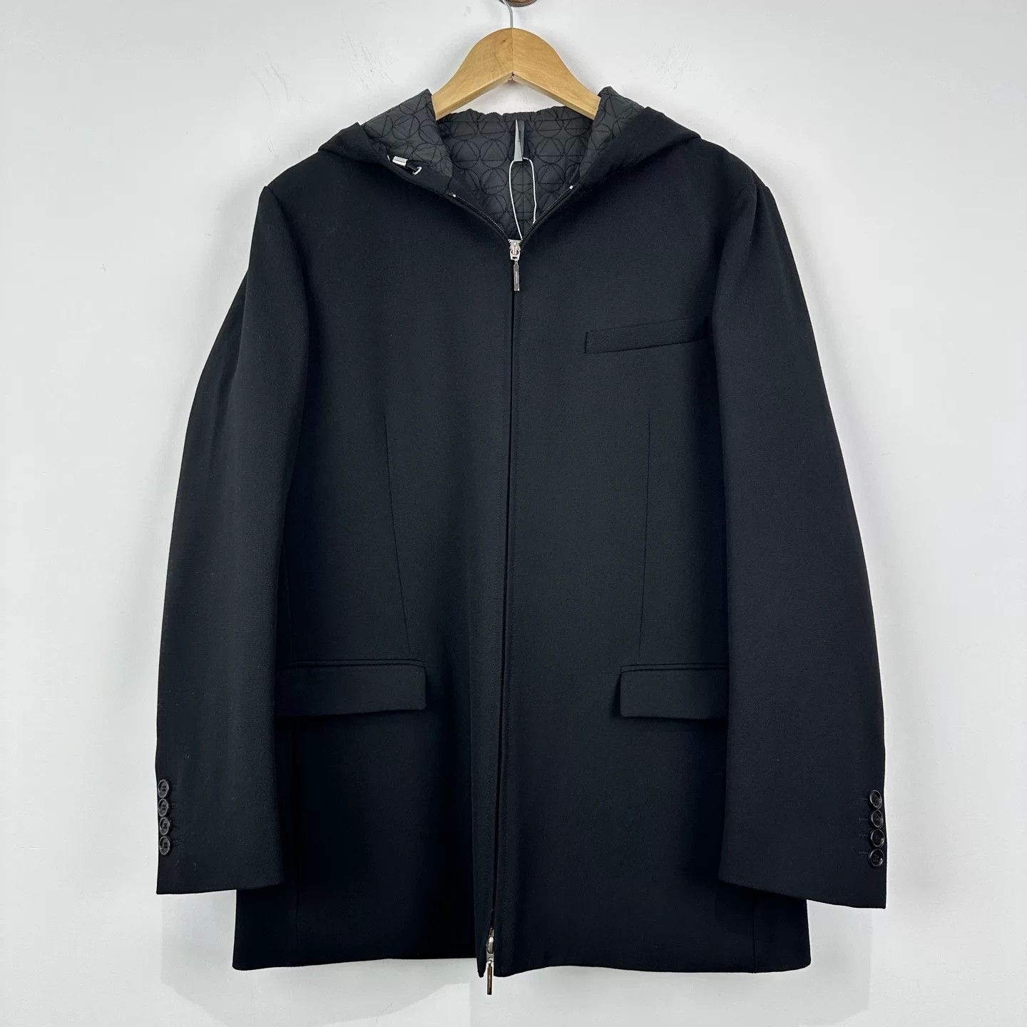 Dior Dior Hooded Wool Blend Padded Jacket Size 48 Size US M / EU 48-50 / 2 - 2 Thumbnail