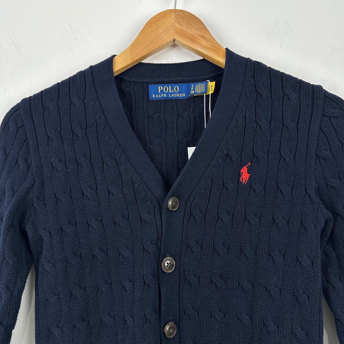 Polo Ralph Lauren Polo Ralph Lauren Navy Cable Knit Cardigan S Size US S / EU 44-46 / 1 - 5 Thumbnail