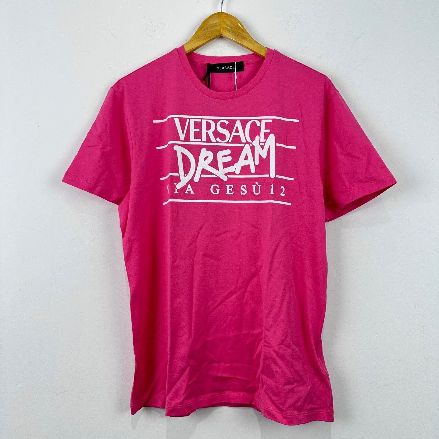 Versace Versace Pink Graphic T-Shirt US M Size US M / EU 48-50 / 2 - 2 Thumbnail