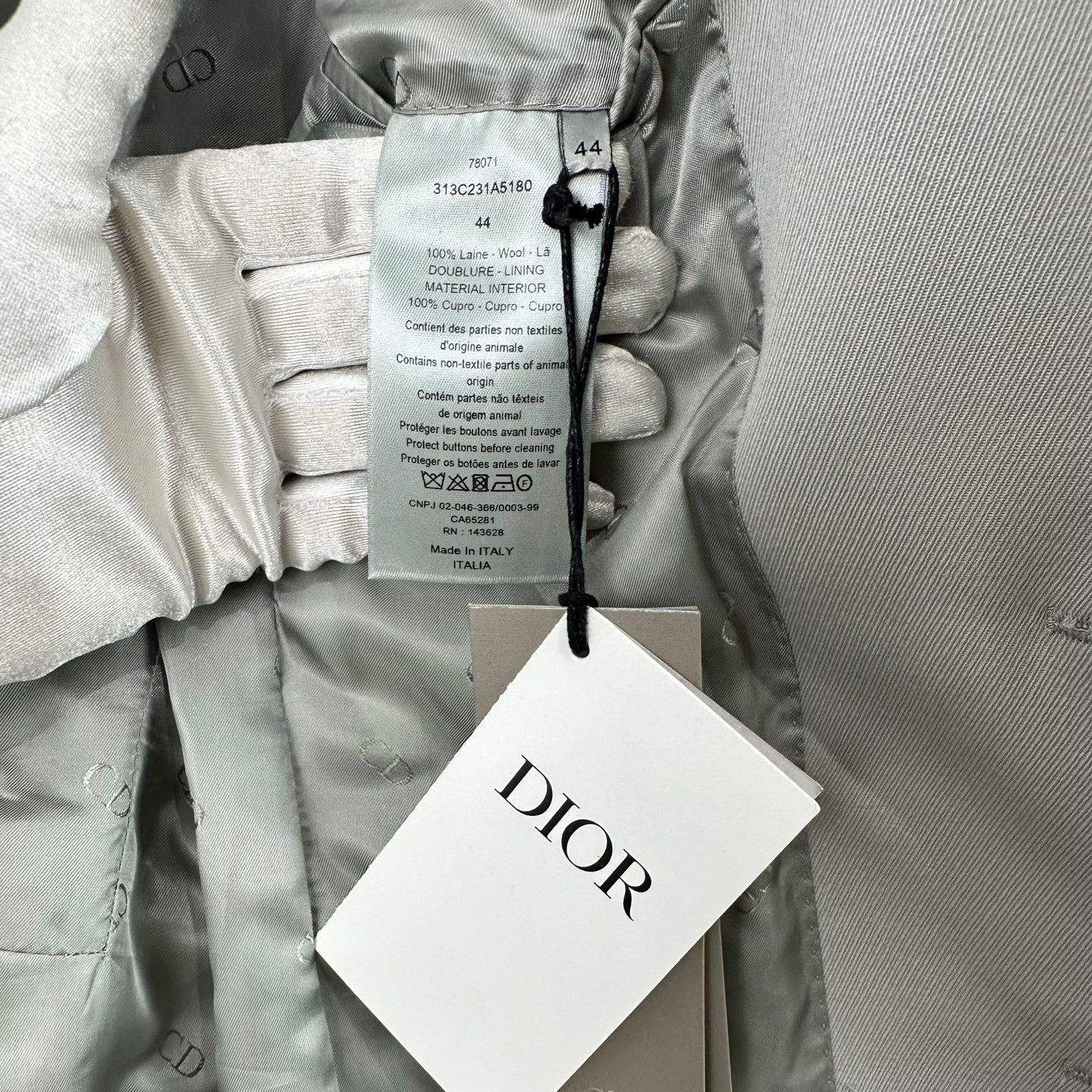 Dior Dior Gray Wool Blazer Size 34R Size 34R - 7 Thumbnail