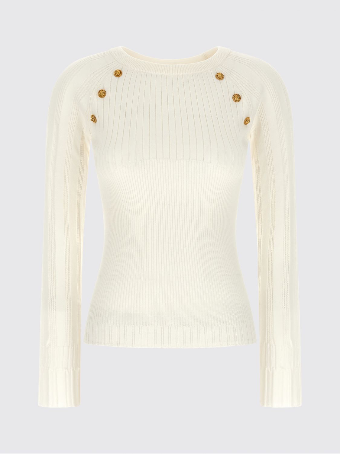Balmain Balmain Sweater Woman White Size XS / US 0-2 / IT 36-38 - 2 Thumbnail