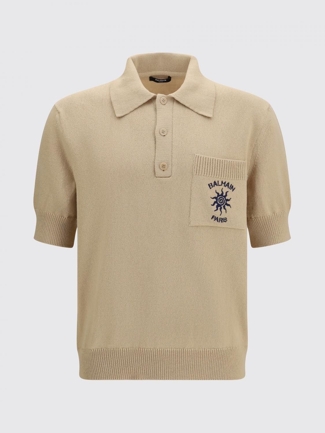 Balmain Balmain Polo Shirt Men Beige Size US L / EU 52-54 / 3 - 2 Thumbnail