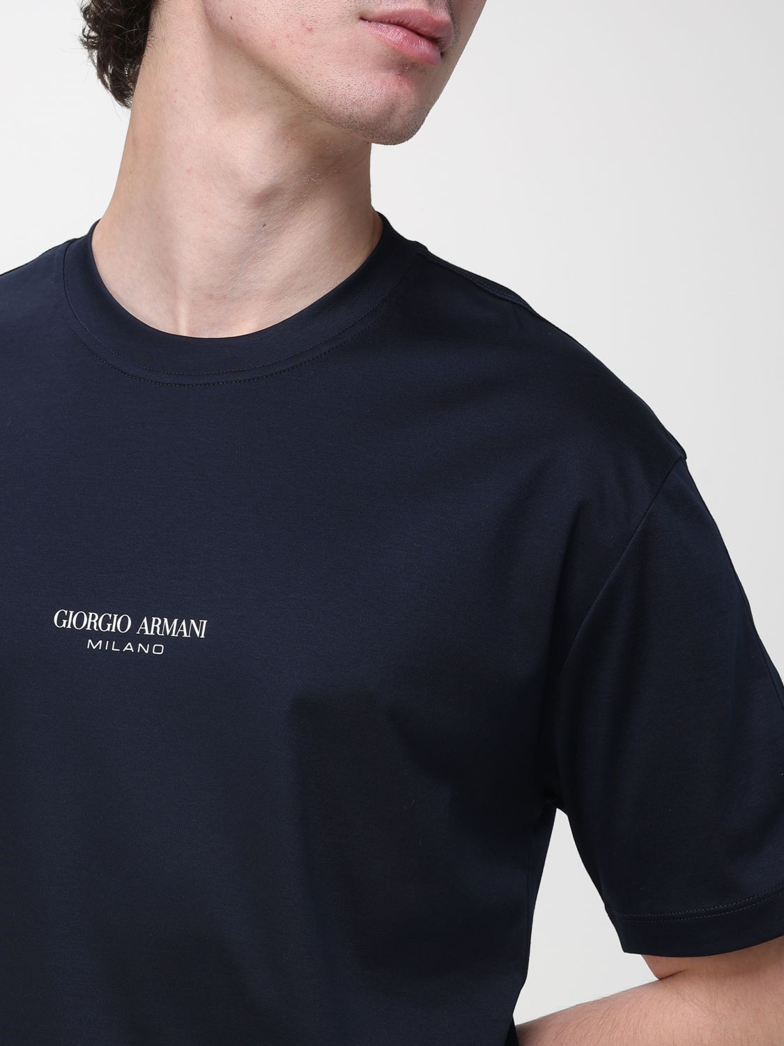 Giorgio Armani Giorgio Armani T-Shirt Men Blue Size US XL / EU 56 / 4 - 4 Thumbnail