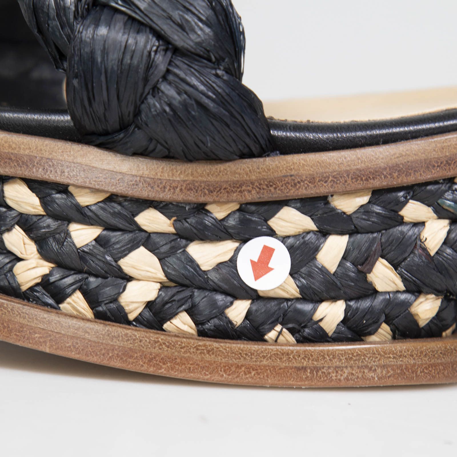 Gabriela Hearst Black & Brown Wicker Woven Sandals Size US 8.5 / IT 38.5 - 9 Thumbnail