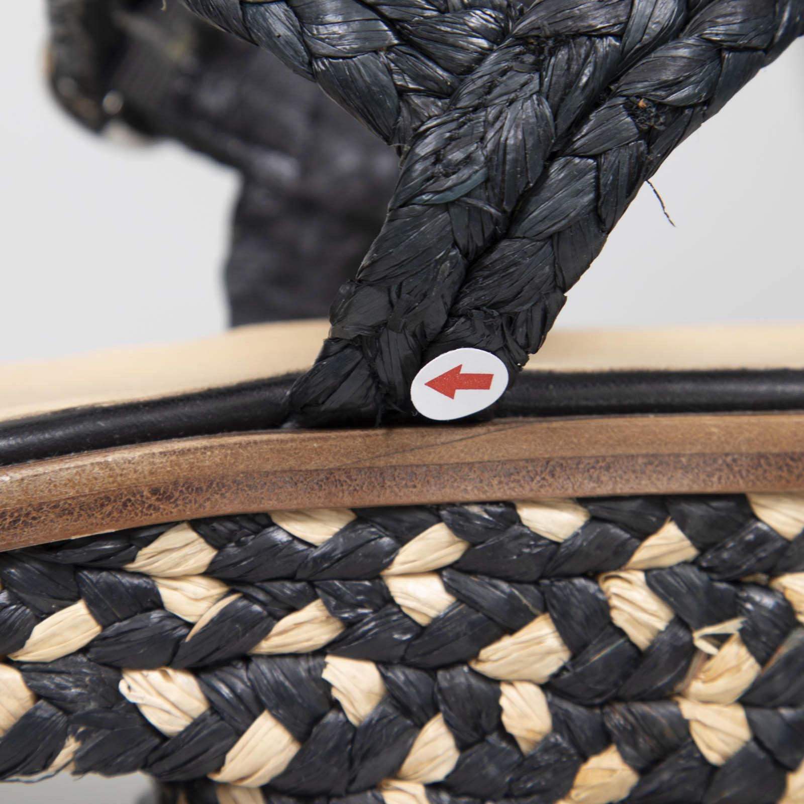Gabriela Hearst Black & Brown Wicker Woven Sandals Size US 8.5 / IT 38.5 - 6 Thumbnail