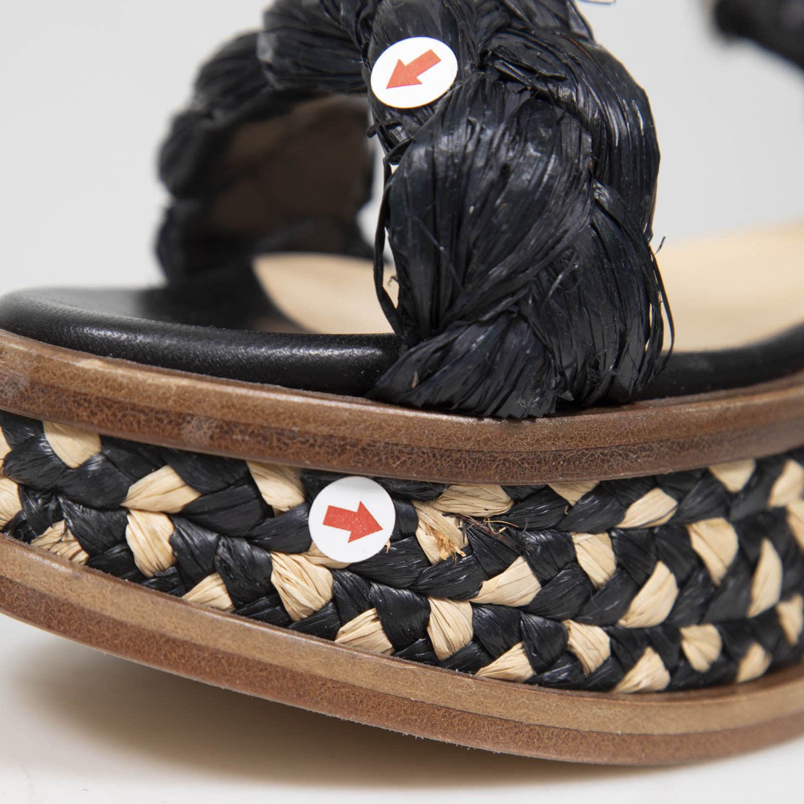 Gabriela Hearst Black & Brown Wicker Woven Sandals Size US 8.5 / IT 38.5 - 7 Thumbnail