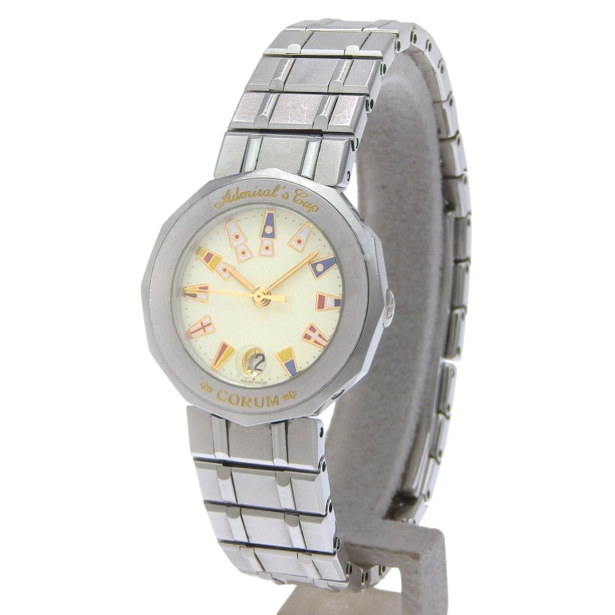 Corum Corum Admirals Cup Watch 39.610.20 V050 Stainless Steel Silver Quartz Analog Ivory Dial Women's Size ONE SIZE - 2 Thumbnail