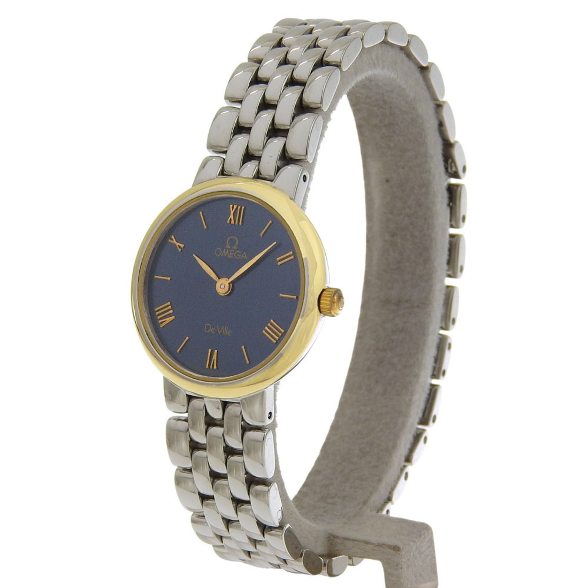 Omega Omega De Ville 7261.83 Stainless Steel Watch, 1993 Model, Quartz, Analog, Black Dial, Ladies' Watch Size ONE SIZE - 2 Thumbnail