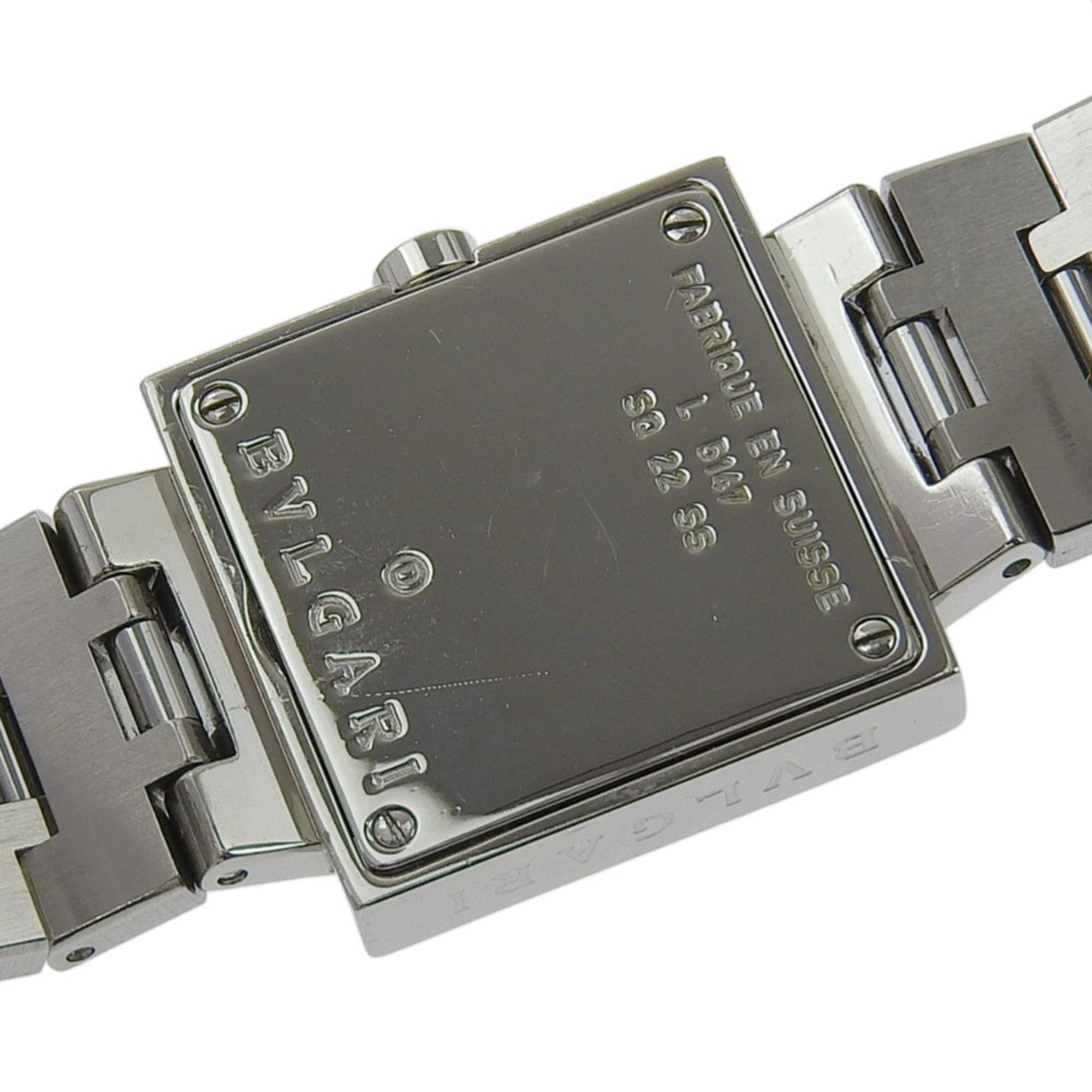 Bvlgari Bulgari BVLGARI Quadlard Watch SQ22SS Stainless Steel Black Quartz Analog Dial Women's Size ONE SIZE - 5 Thumbnail