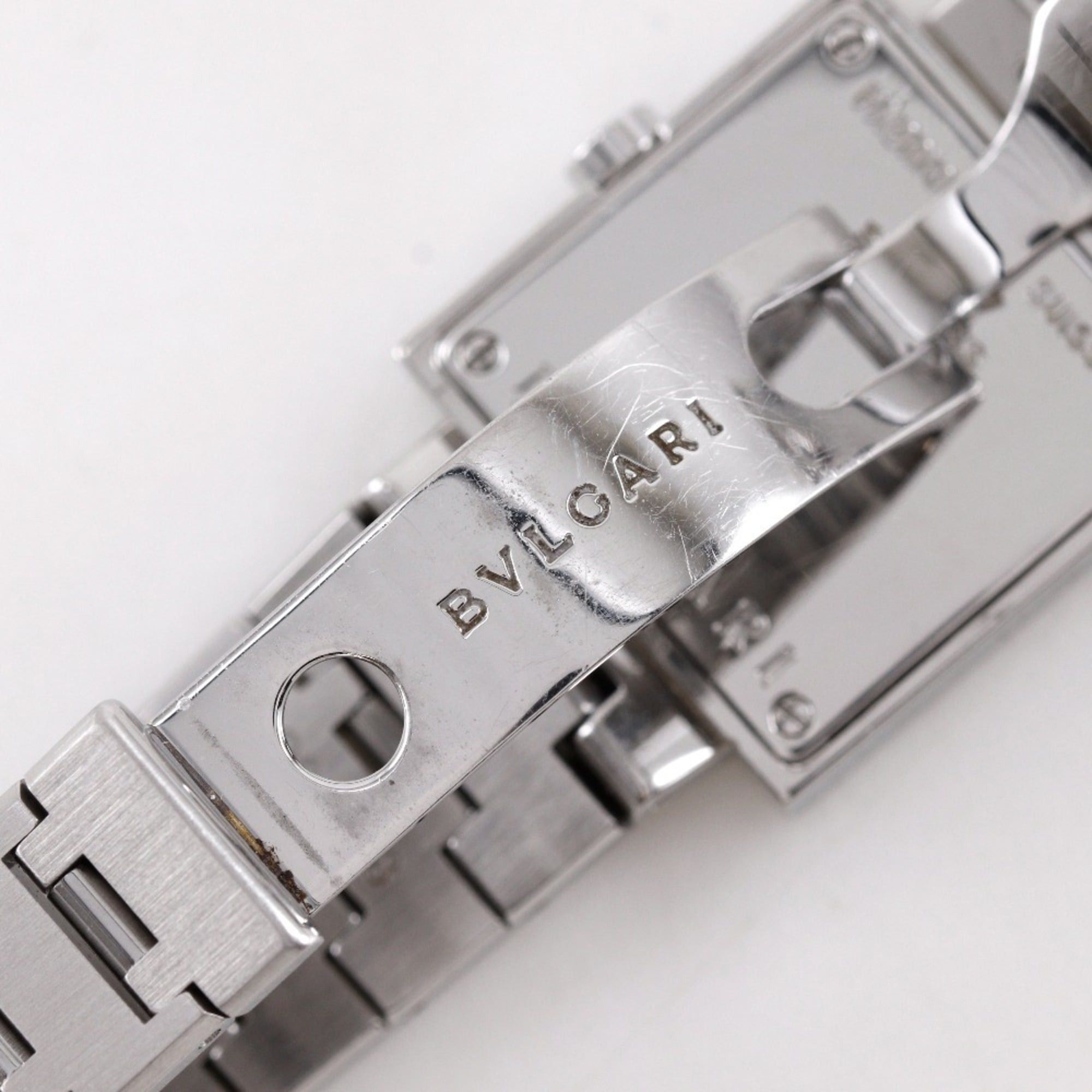 Bvlgari Bulgari BVLGARI Quadlard Watch SQ22SS Stainless Steel Black Quartz Analog Dial Women's Size ONE SIZE - 9 Thumbnail