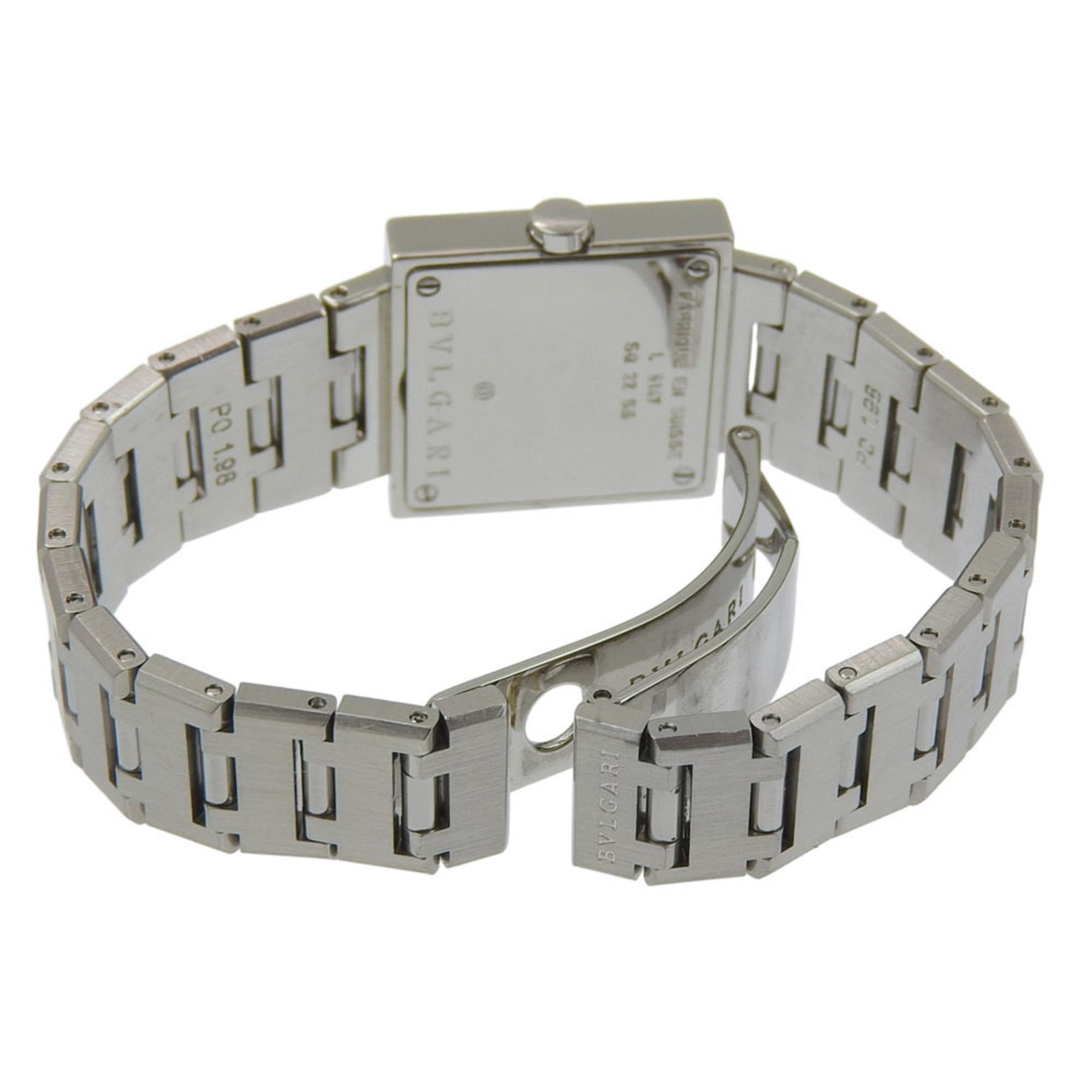 Bvlgari Bulgari BVLGARI Quadlard Watch SQ22SS Stainless Steel Black Quartz Analog Dial Women's Size ONE SIZE - 4 Thumbnail