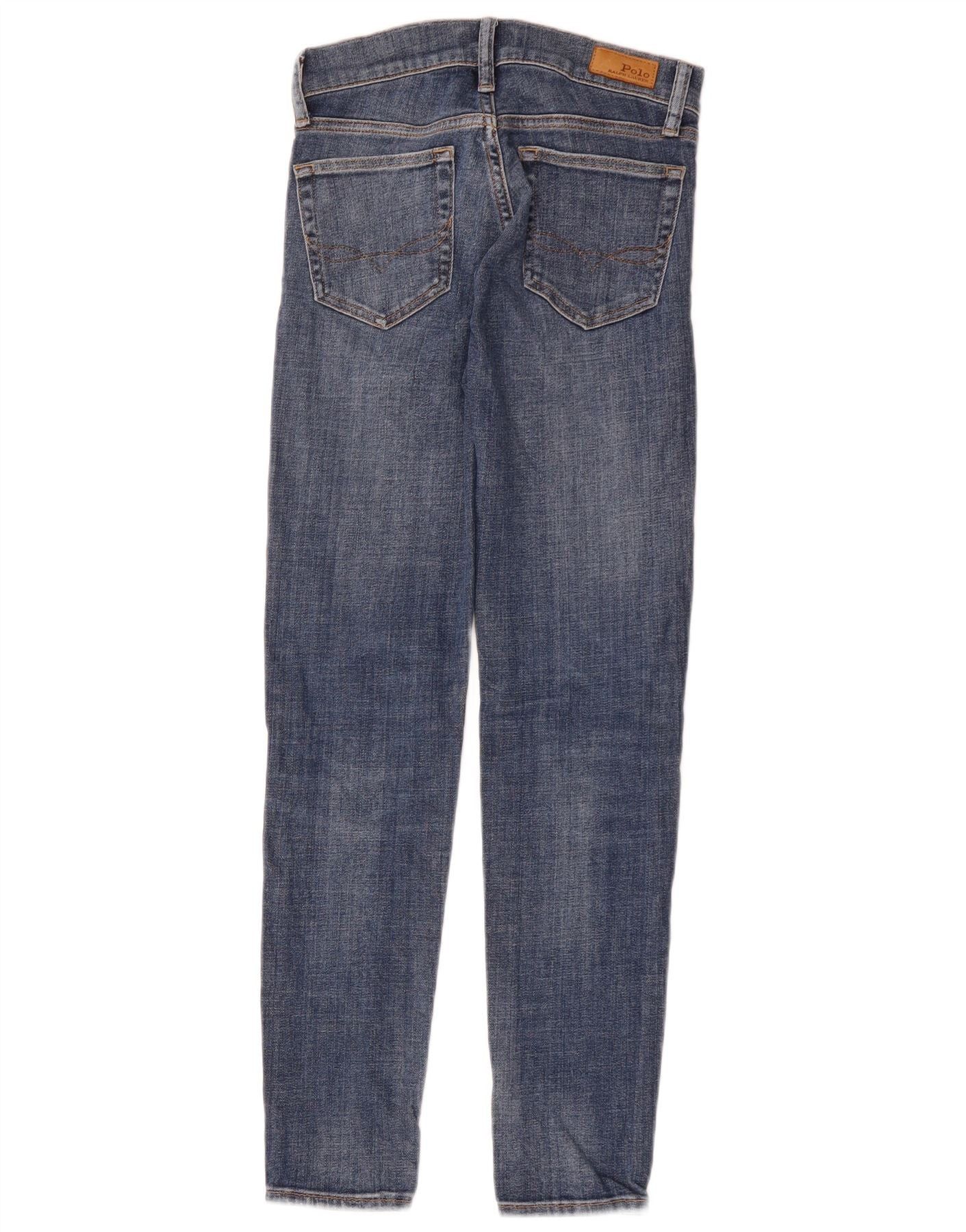 Polo Ralph Lauren Womens Slim Jeans W24 L30 Blue Cotton Size 42" / US 20 - 2 Thumbnail