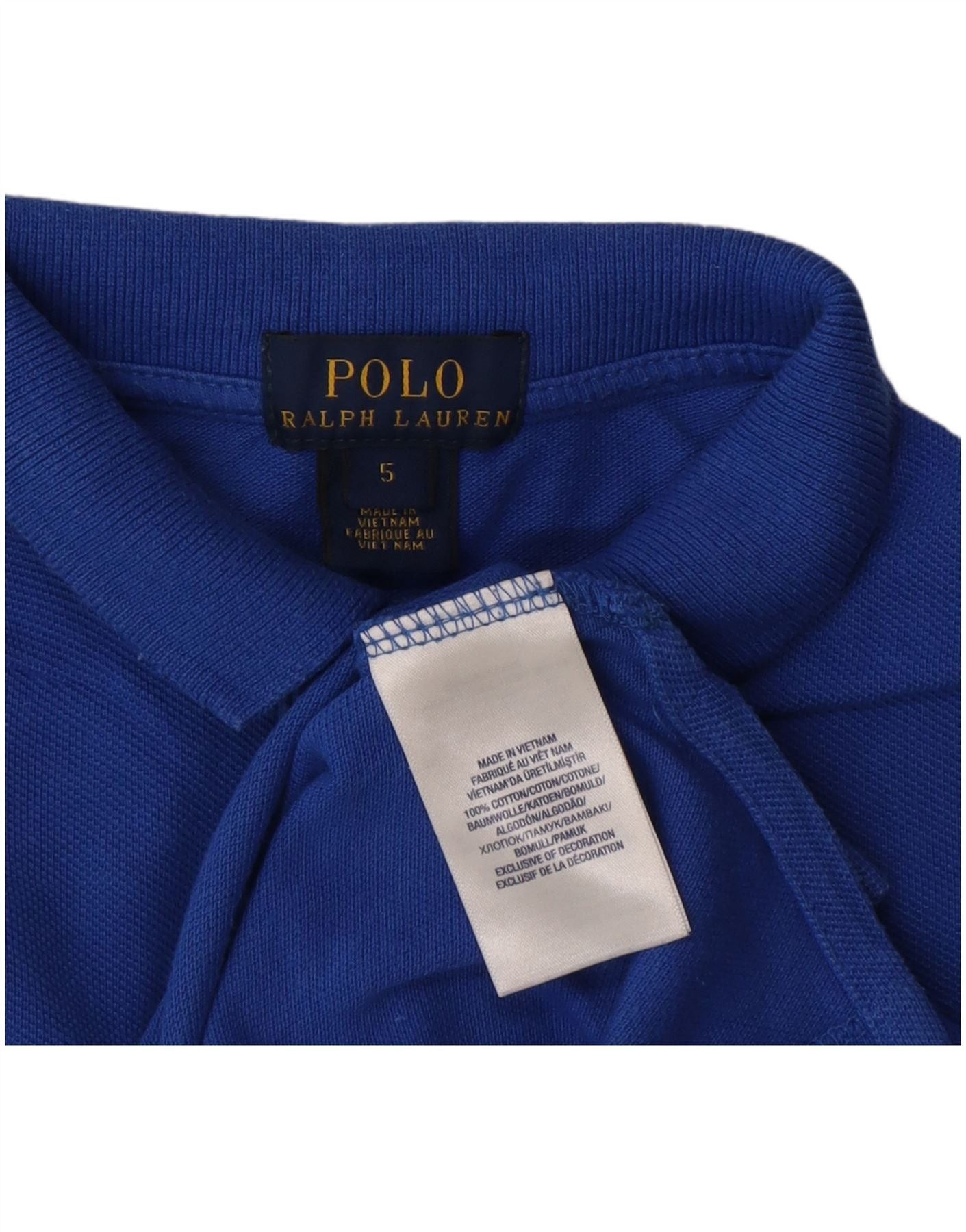 Polo Ralph Lauren Boys Polo Shirt 4-5 Years Blue Cotton Size XS / US 0-2 / IT 36-38 - 3 Thumbnail