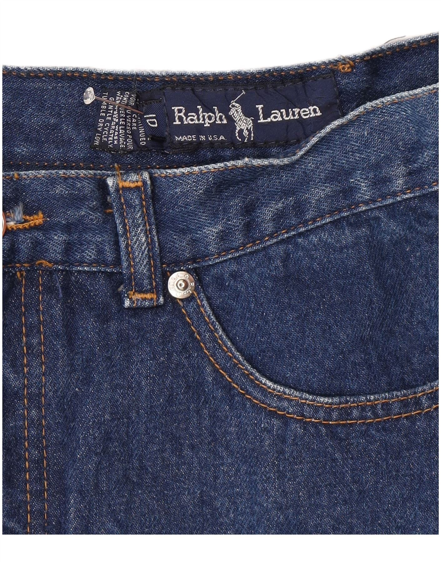 Ralph Lauren Girls Denim Skirt 10-11 Years W26 Blue Cotton Size 28" / US 6 / IT 42 - 3 Thumbnail