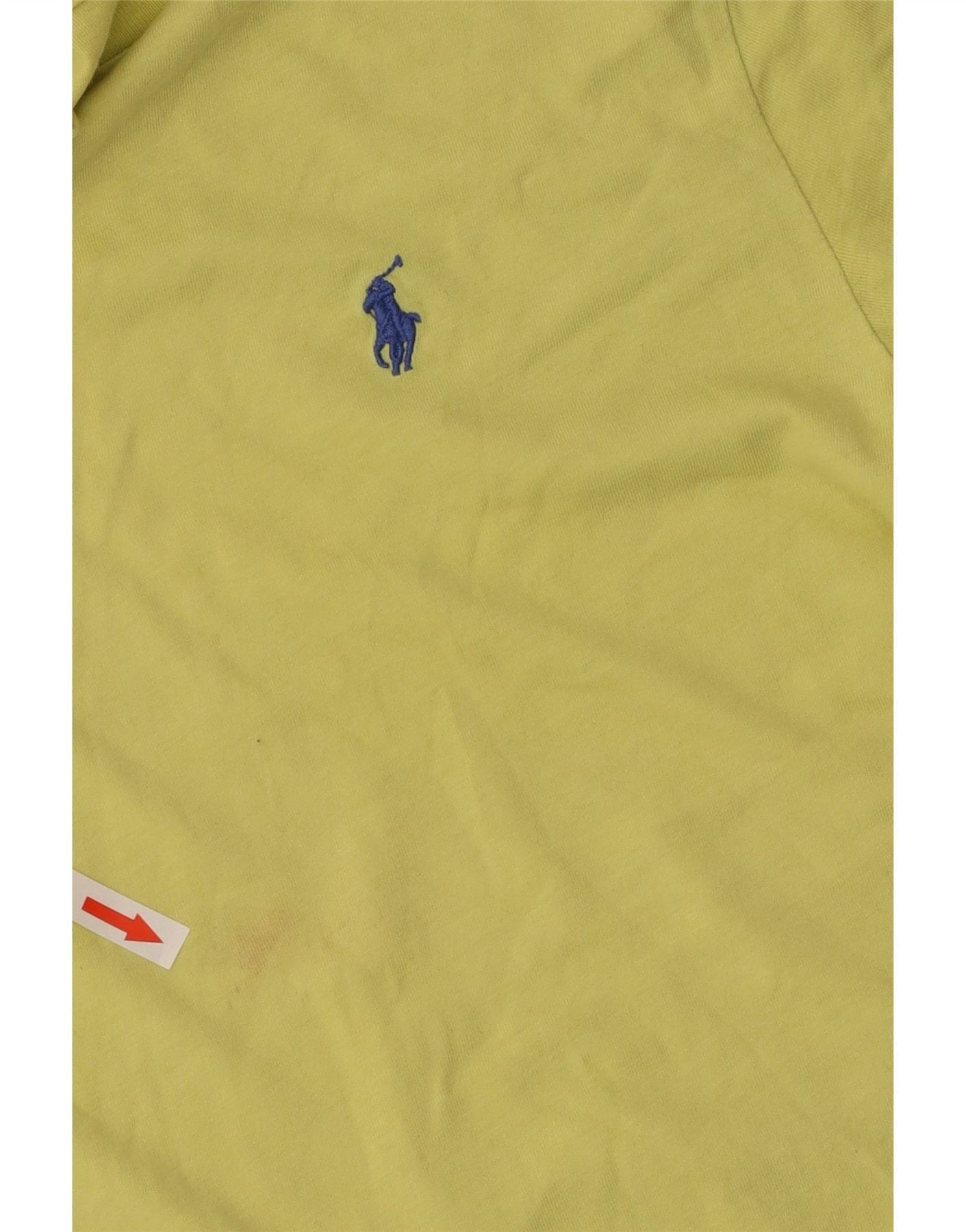 Polo Ralph Lauren Boys T-Shirt Top 10-11 Years Medium Yellow Cotton Size M / US 6-8 / IT 42-44 - 3 Thumbnail