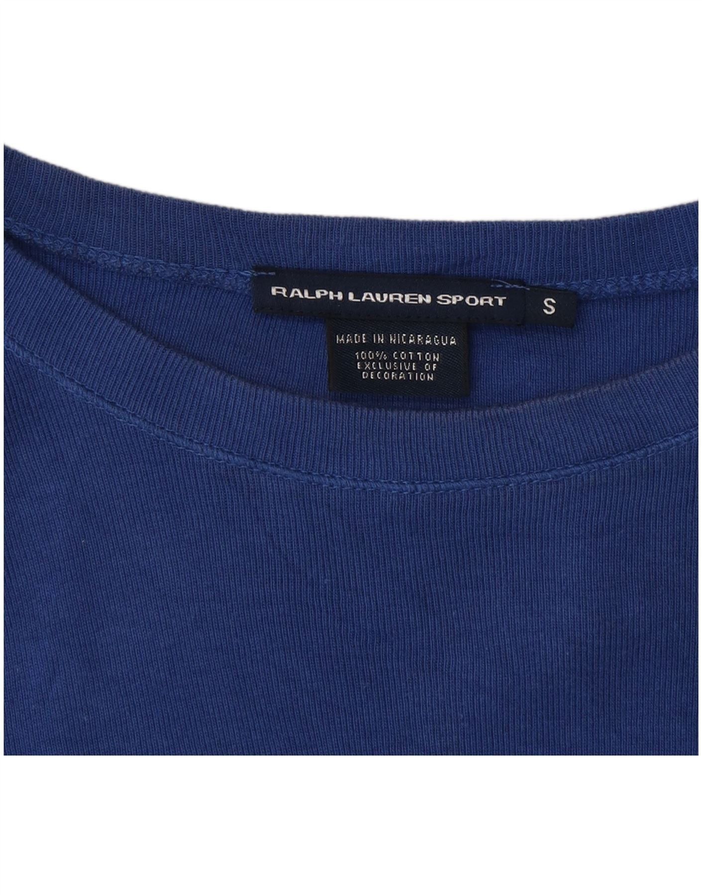 Ralph Lauren Womens Boat Neck Jumper Sweater UK 10 Small Blue Cotton Size XXS / US 00 / IT 34 - 3 Thumbnail