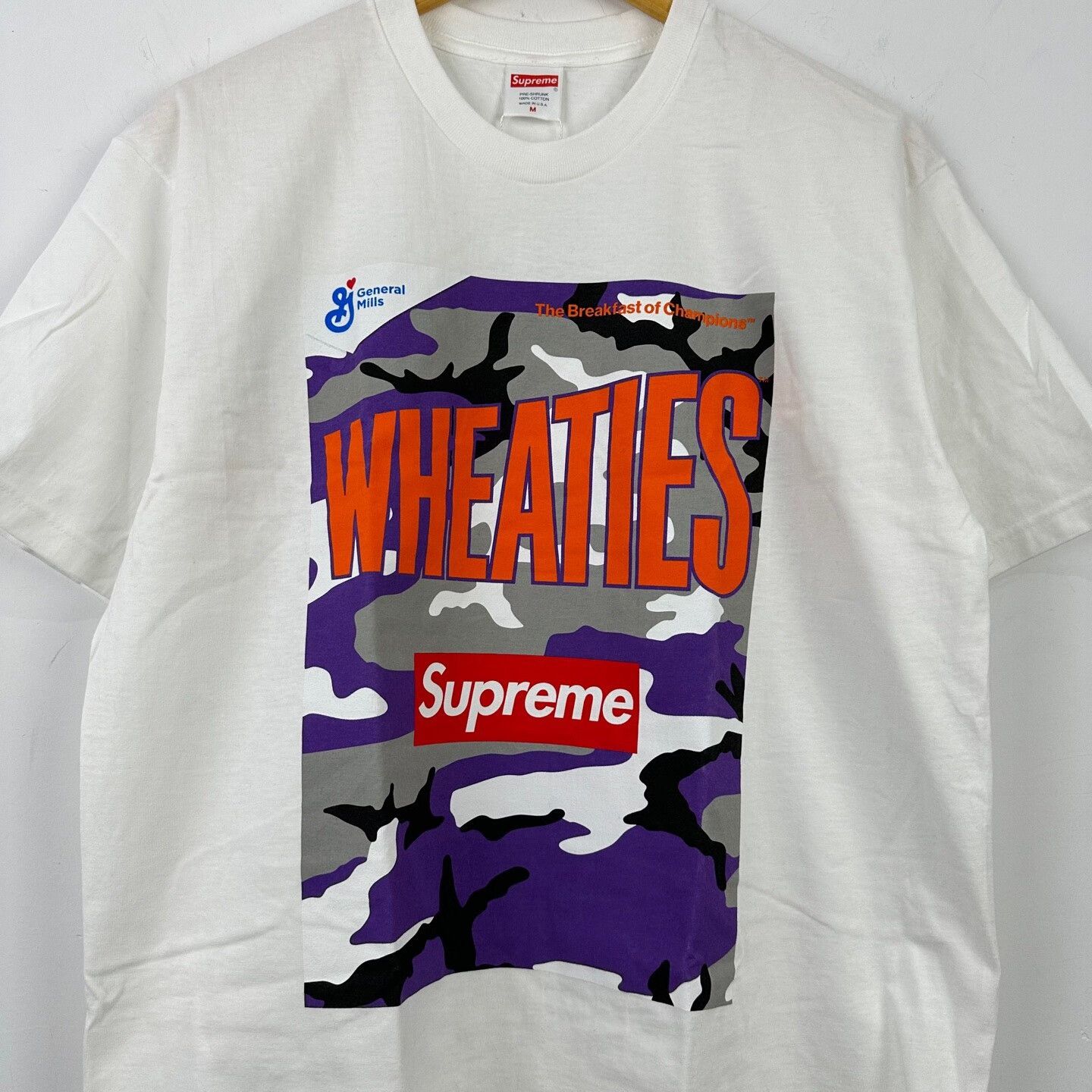 Supreme Supreme x Wheaties Camo Logo T-Shirt M Size US M / EU 48-50 / 2 - 5 Thumbnail