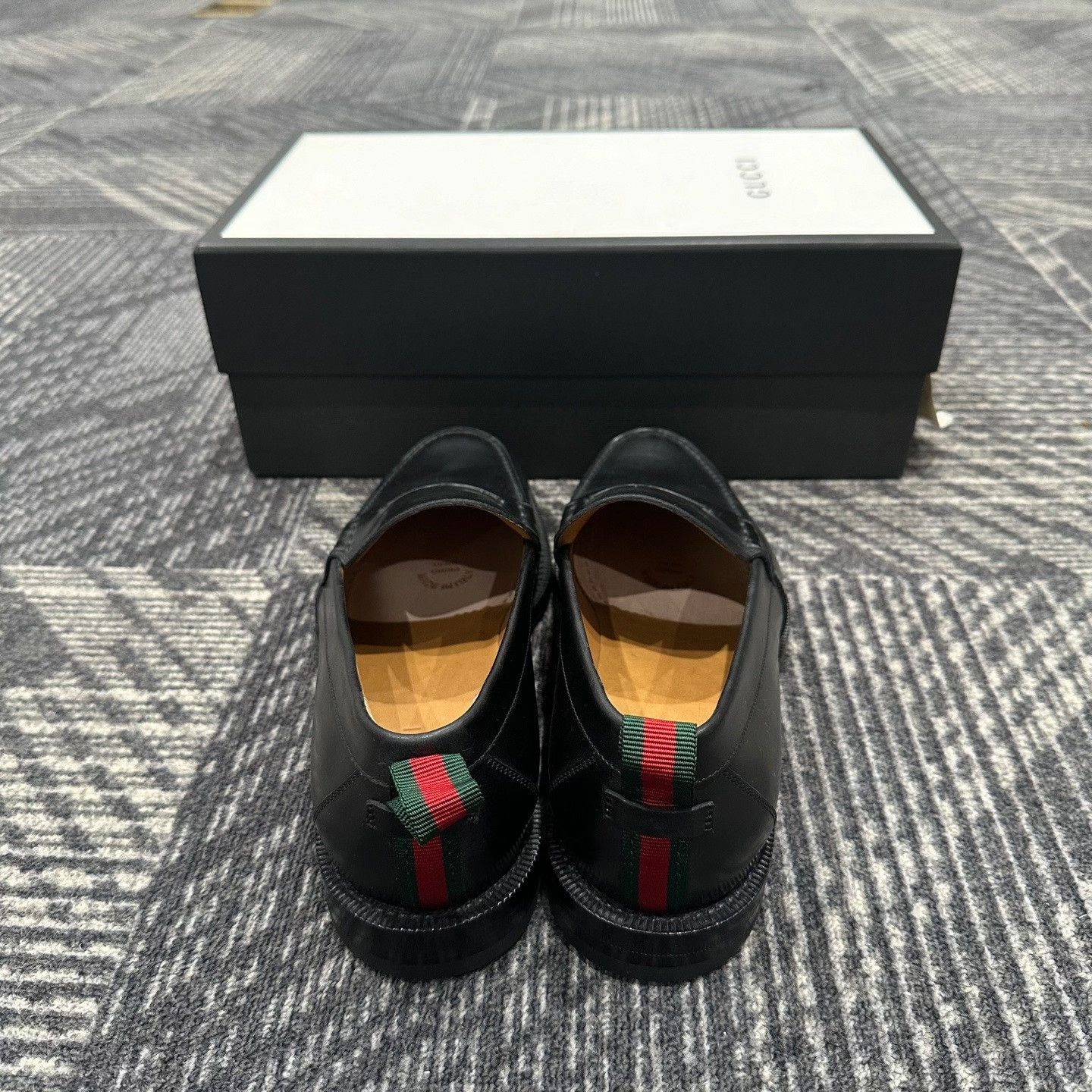 Gucci Gucci Web Detail Leather Loafers EU 42.5 Size US 9.5 / EU 42-43 - 4 Thumbnail