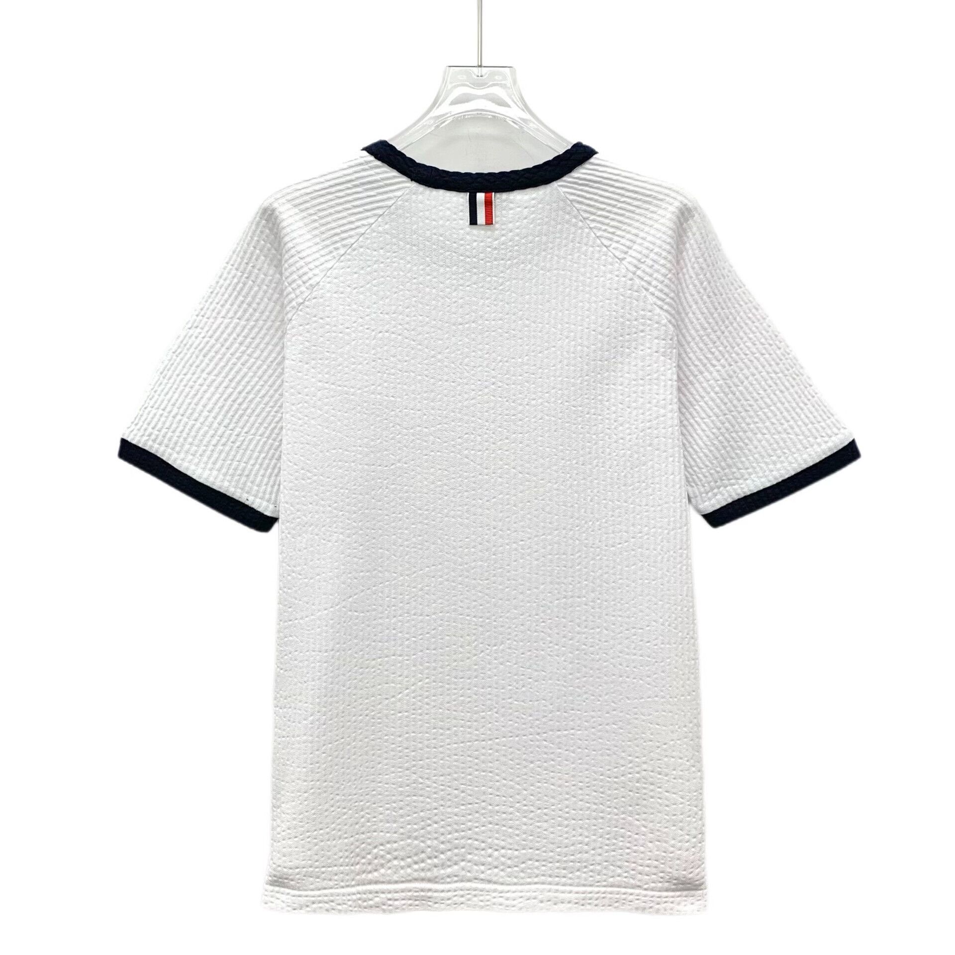 Thom Browne Thom Browne Seersucker Cotton T-Shirt US XS Size US XS / EU 42 / 0 - 3 Thumbnail