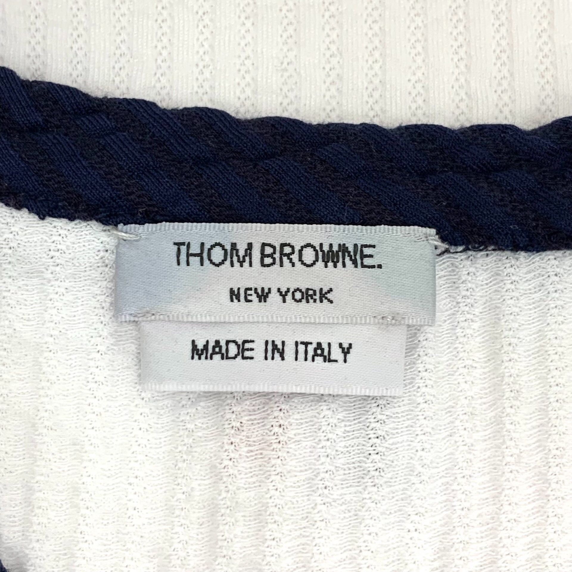 Thom Browne Thom Browne Seersucker Cotton T-Shirt US XS Size US XS / EU 42 / 0 - 6 Thumbnail