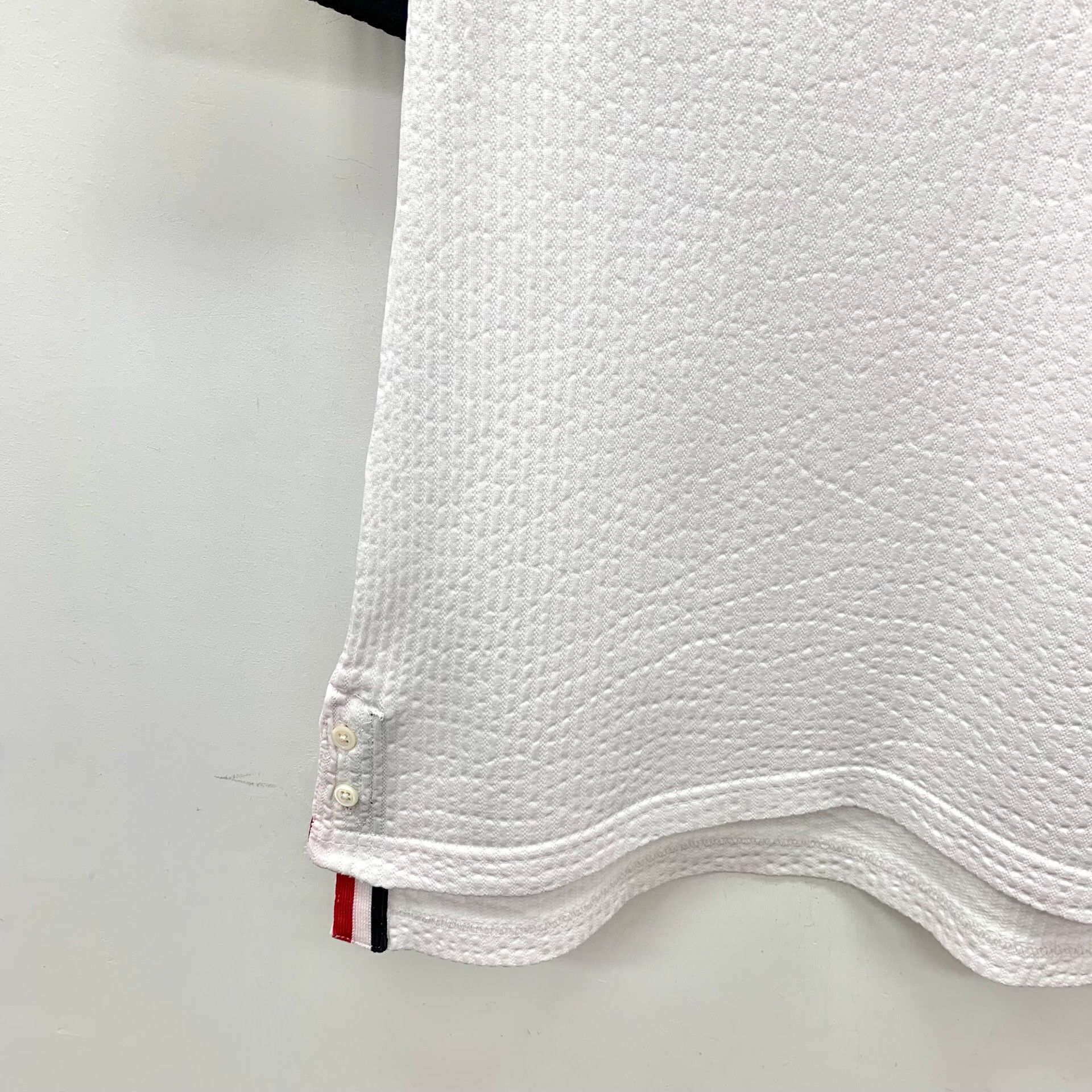 Thom Browne Thom Browne Seersucker Cotton T-Shirt US XS Size US XS / EU 42 / 0 - 5 Thumbnail