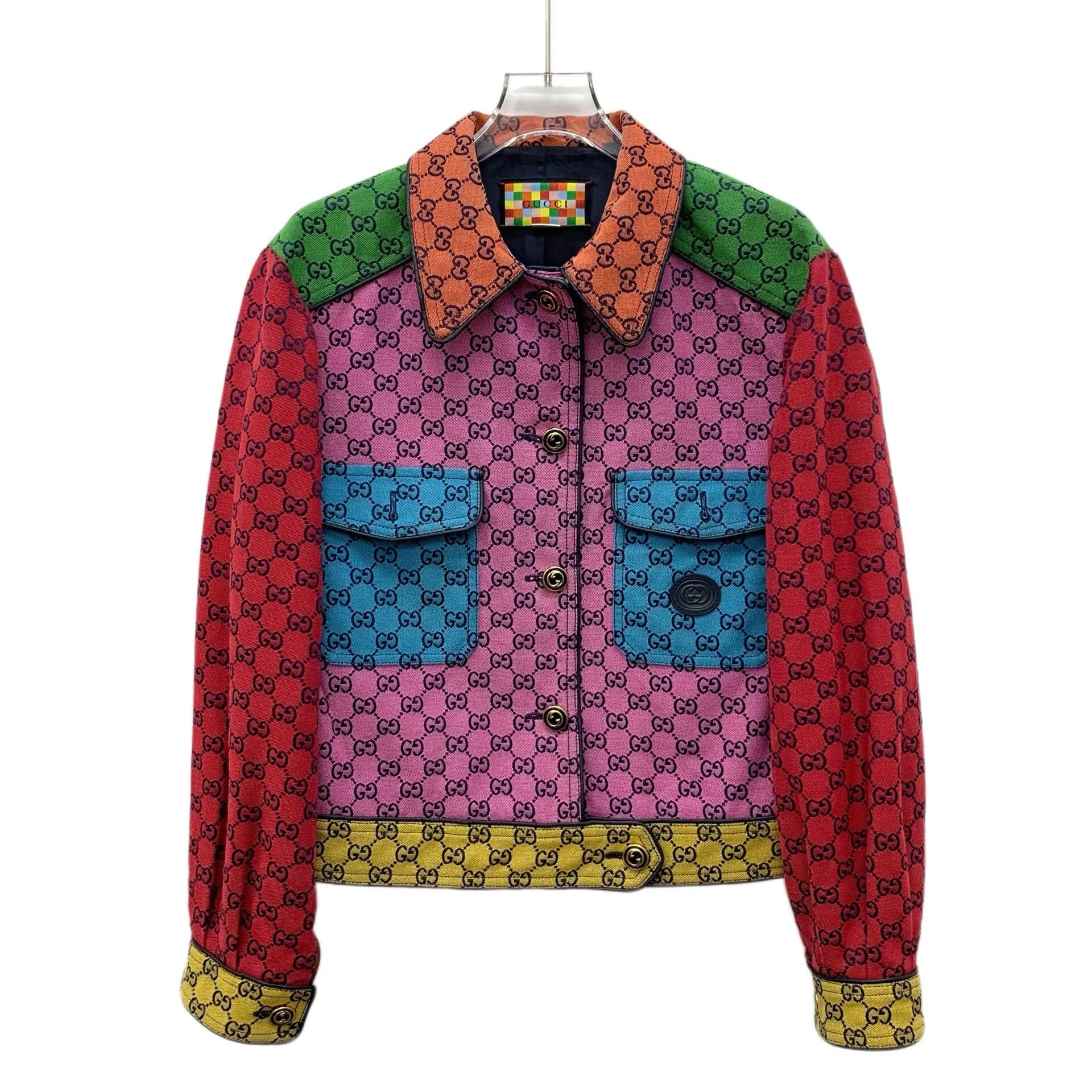 Gucci Gucci Multicolor GG Monogram Jacquard Jacket 38 Size XS / US 0-2 / IT 36-38 - 2 Thumbnail