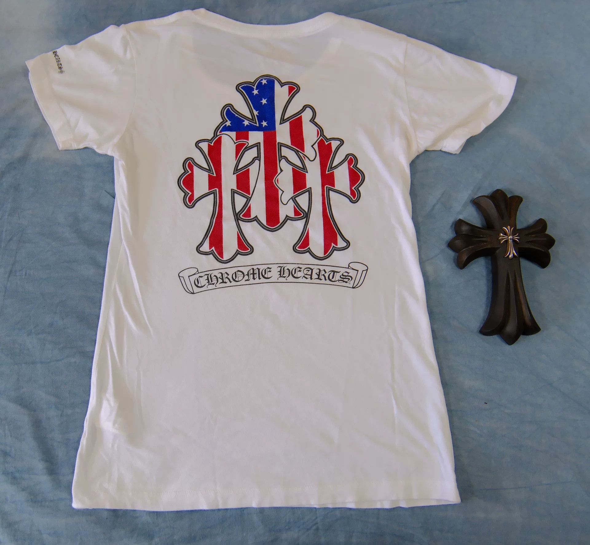 Chrome Hearts Chrome Hearts American Flag Triple Cross T-Shirt M Size M / US 6-8 / IT 42-44 - 2 Thumbnail