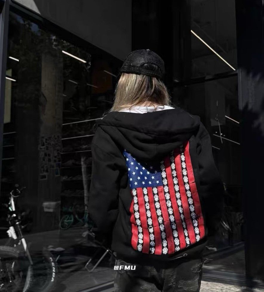 Chrome Hearts Chrome Hearts USA Flag Dagger Zip Hoodie S Size US S / EU 44-46 / 1 - 2 Thumbnail