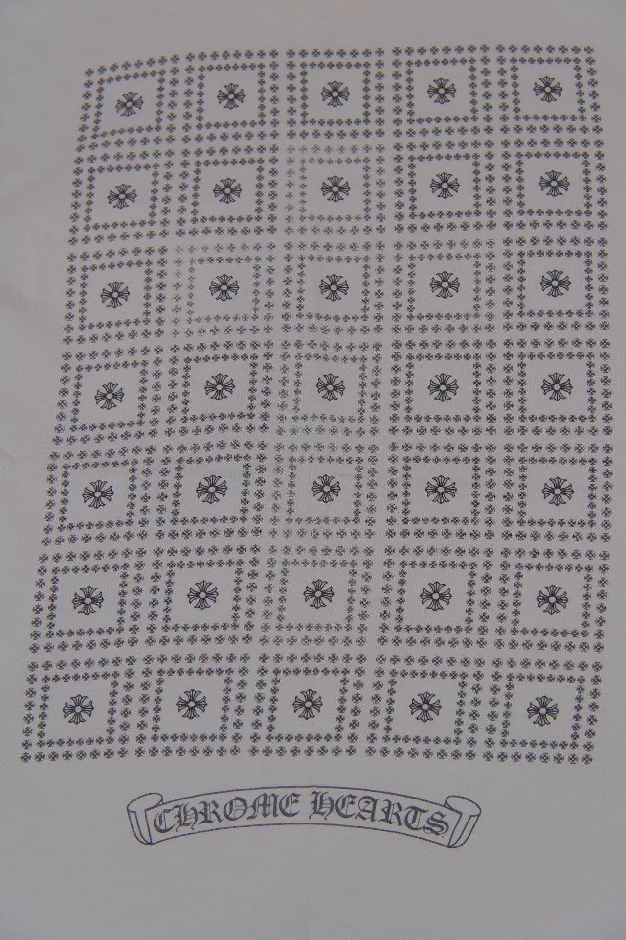 Chrome Hearts Chrome Hearts Silver Foil Grid Cross T-Shirt Size M Size US M / EU 48-50 / 2 - 6 Thumbnail