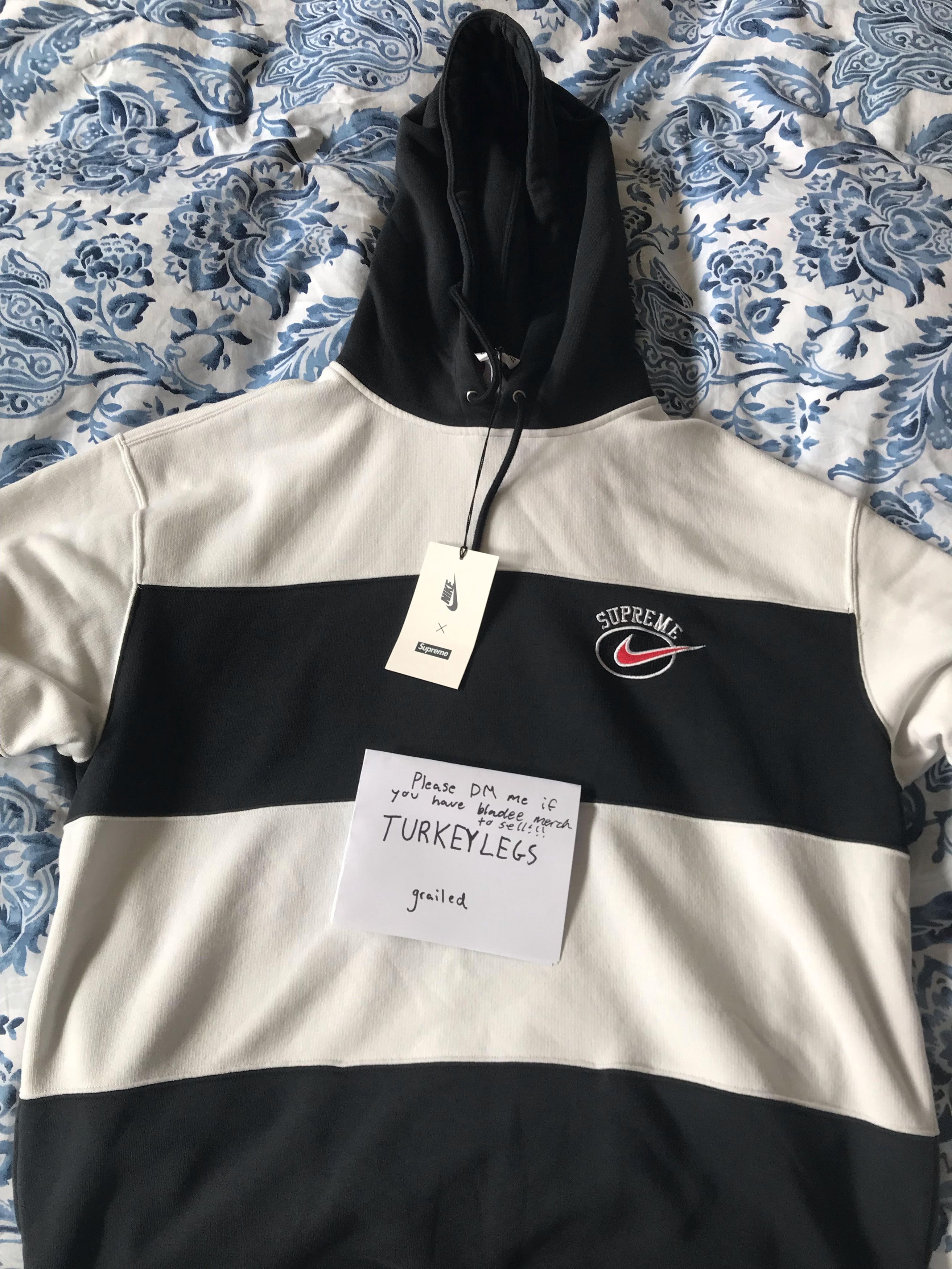 Supreme x Nike Stripe Hooded Sweatshirt